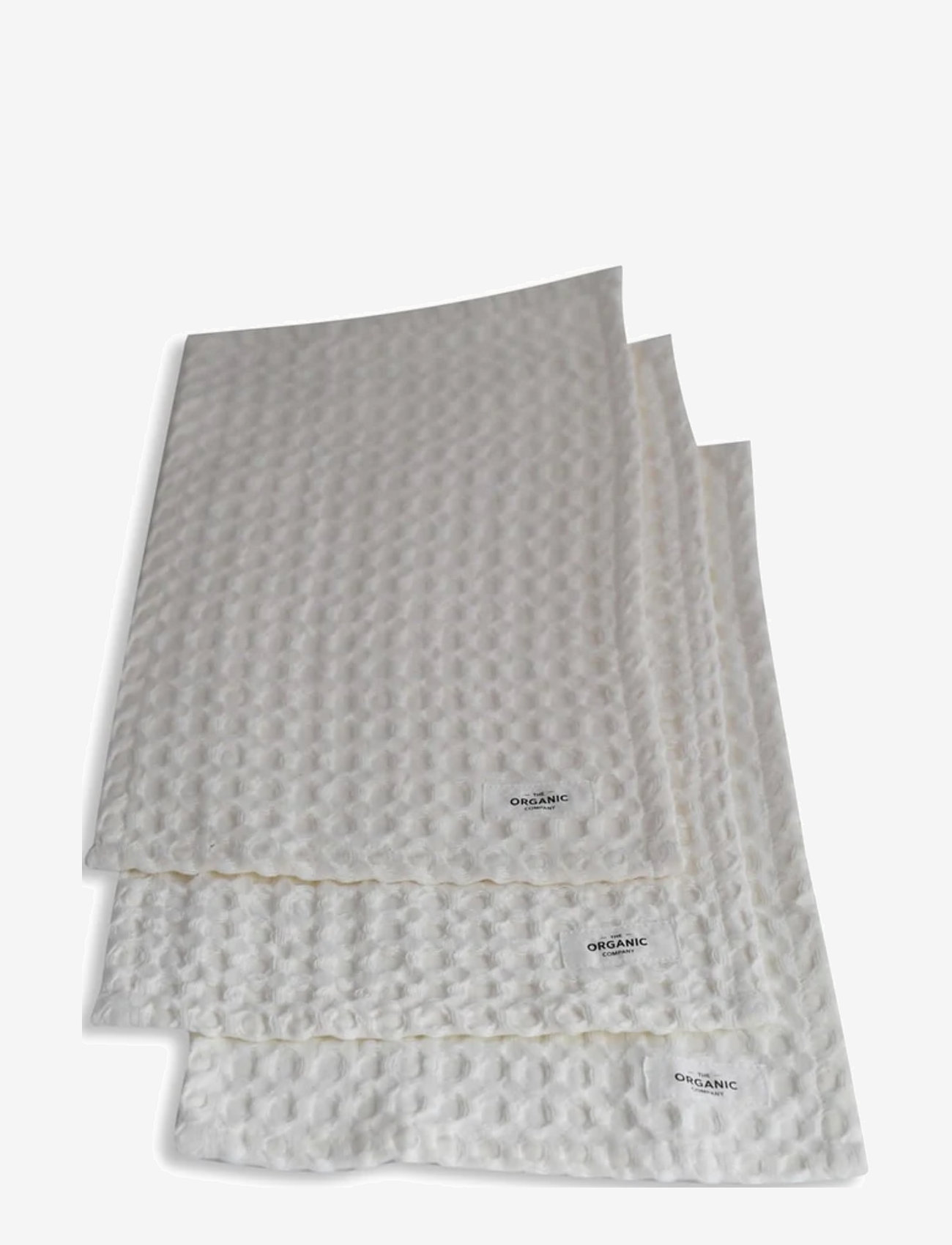The Organic Company - Big Waffle Wash Cloth (pack of 3 pcs) - face towels - 200 natural white - 1