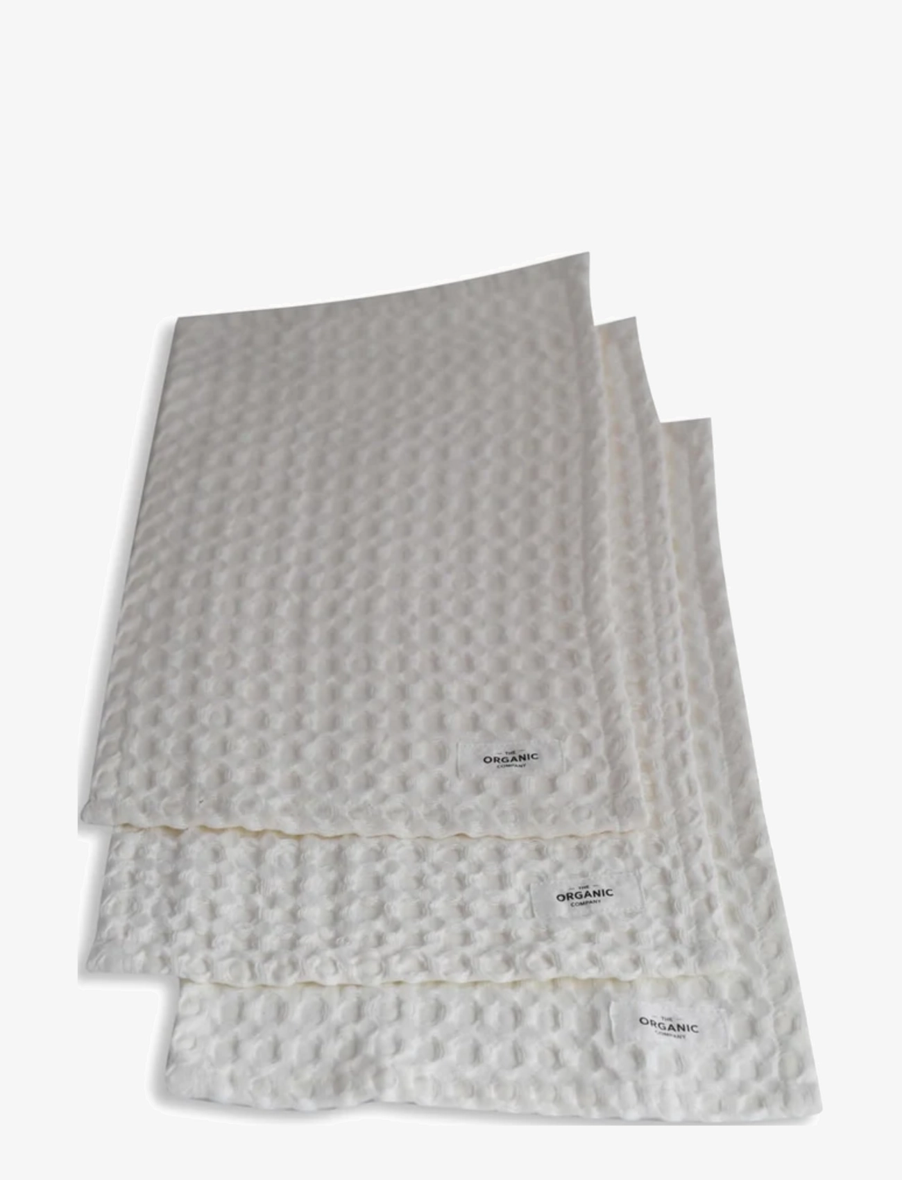 The Organic Company - Big Waffle Wash Cloth (pack of 3 pcs) - badeværelsestilbehør - 200 natural white - 2