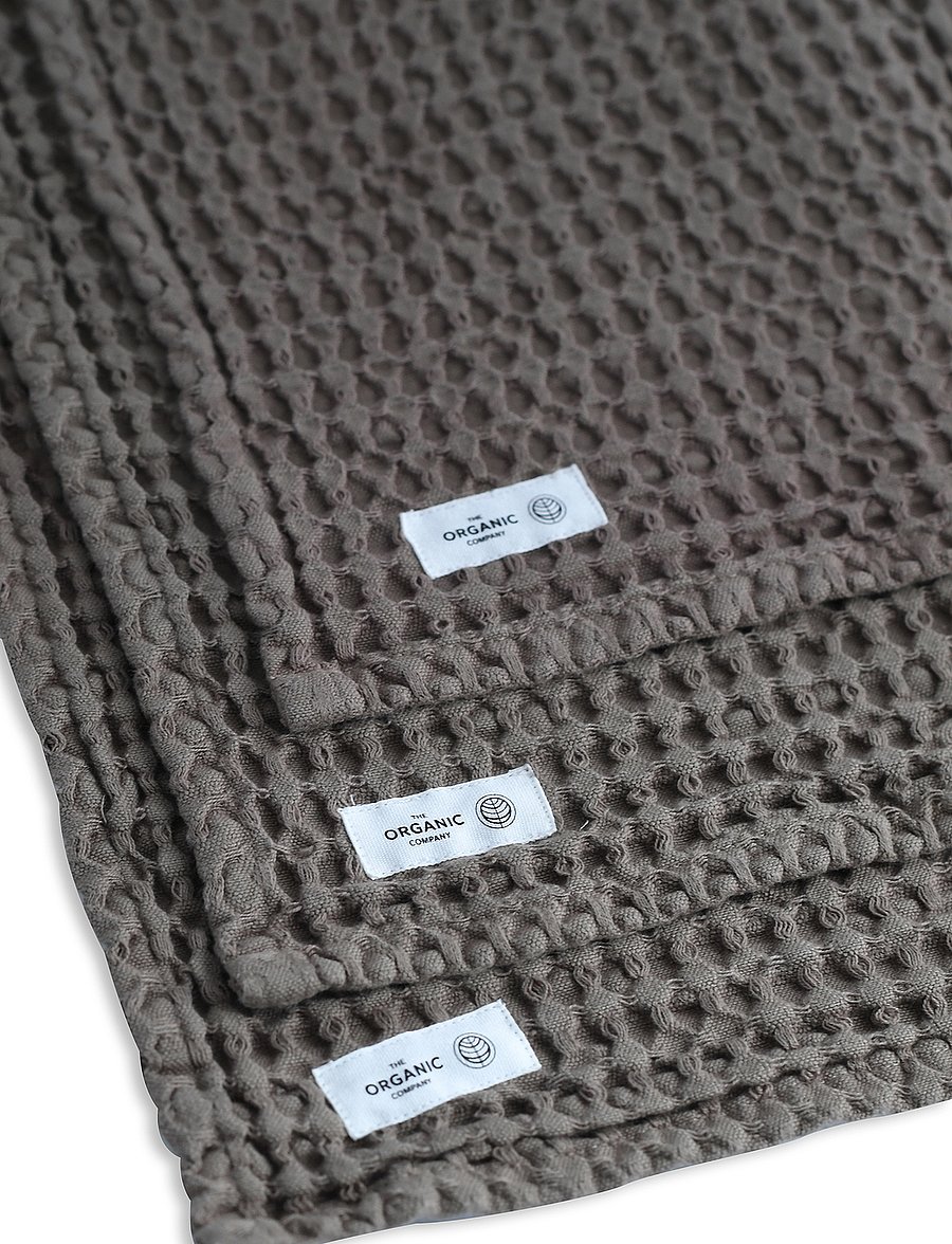 The Organic Company - Big Waffle Wash Cloth (pack of 3 pcs) - essuie-mains & serviettes de bain - 225 clay - 0