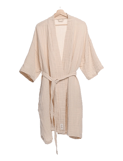 The Organic Company FINE Bathrobe - Kylpytakit - STONE / cream