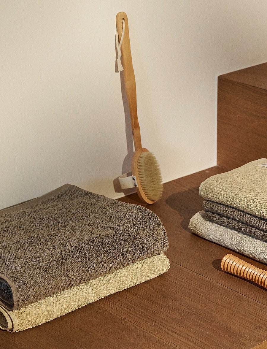 The Organic Company - MILD Bath towel - baðhandklæði - clay - 0