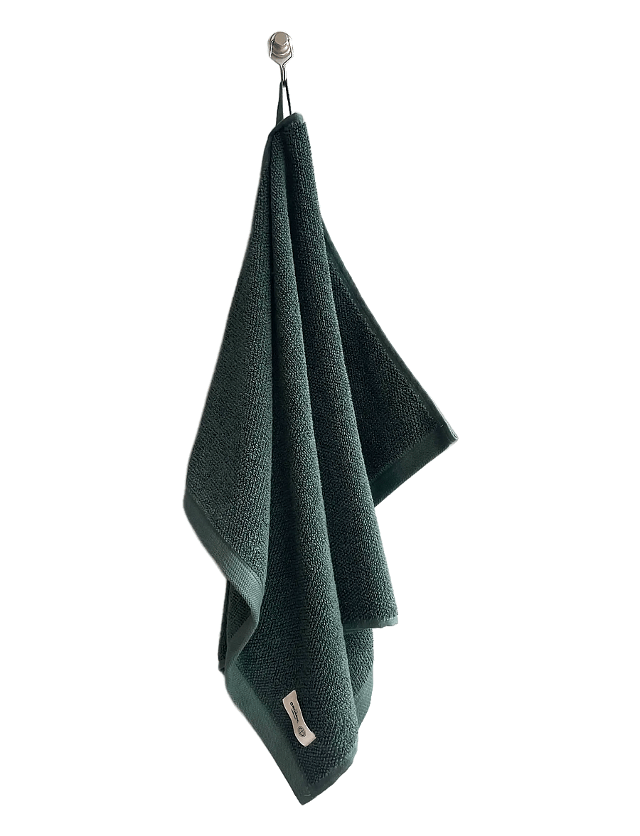 The Organic Company - MILD Hand towel - bathroom accessories - 400 dark green - 2