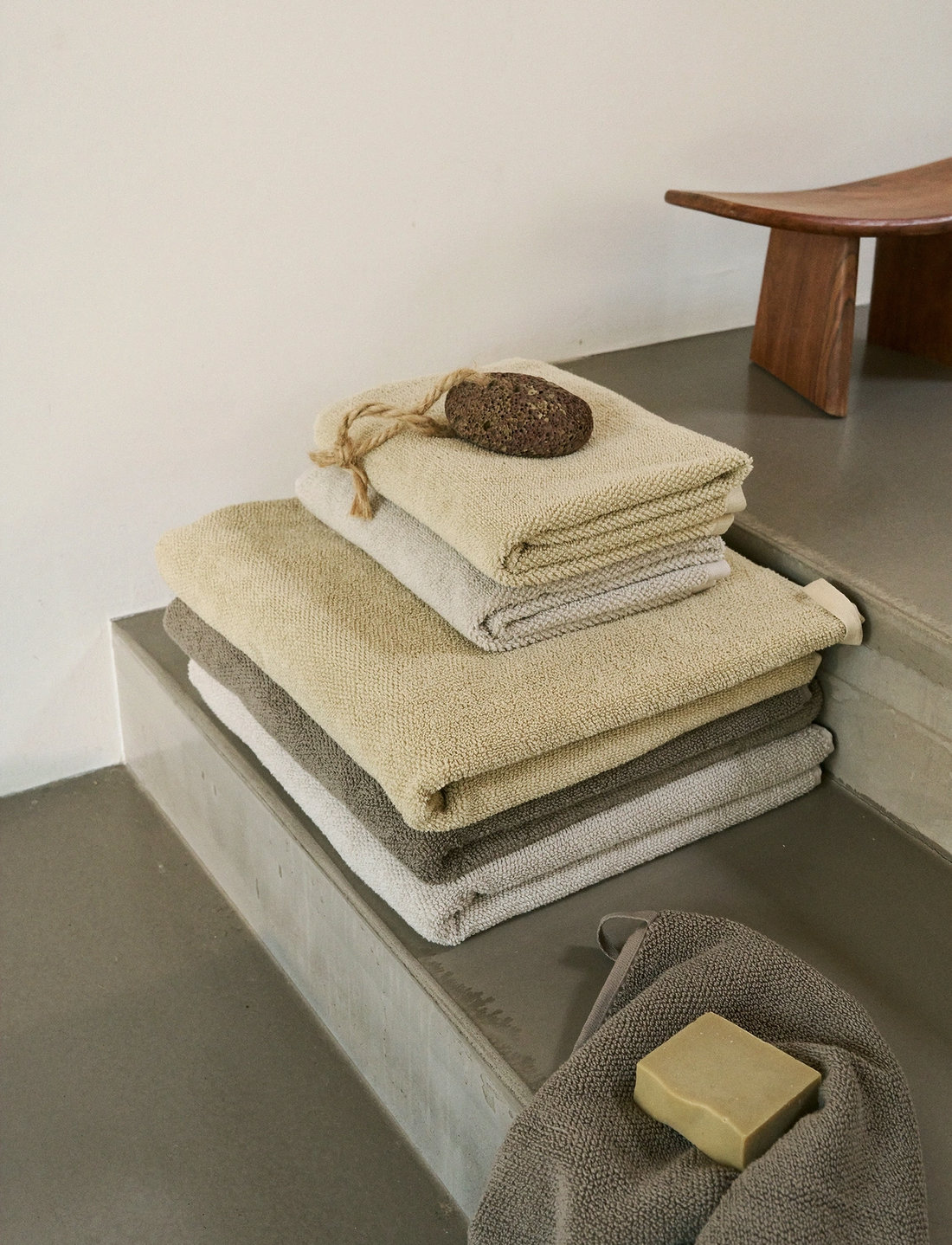 The Organic Company - MILD Hand towel - handdukar - clay - 2