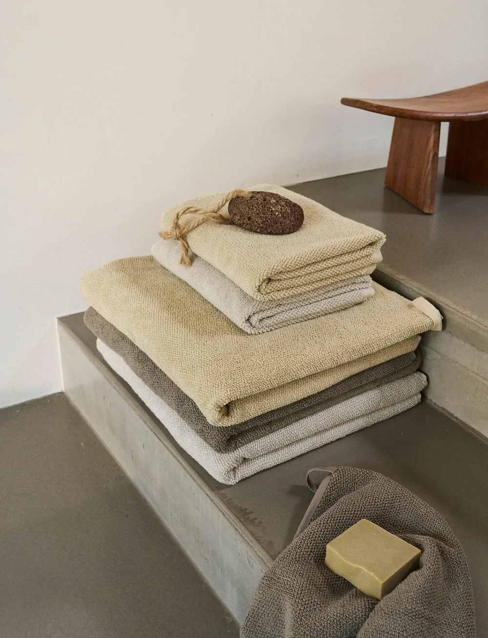 The Organic Company - MILD Hand towel - køb efter pris - pale honey - 2