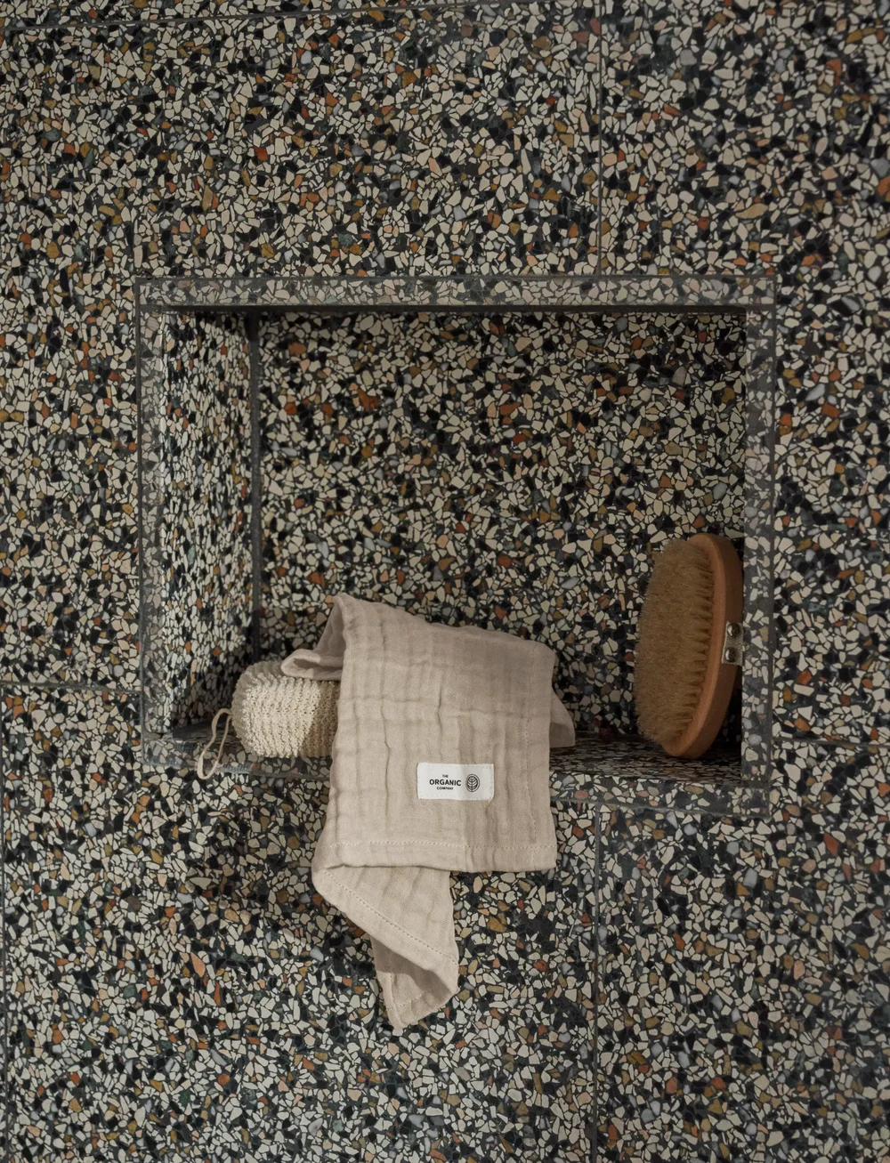 The Organic Company - FINE Wash Cloth (pack of 3 pcs) - näorätikud - 202 stone - 2