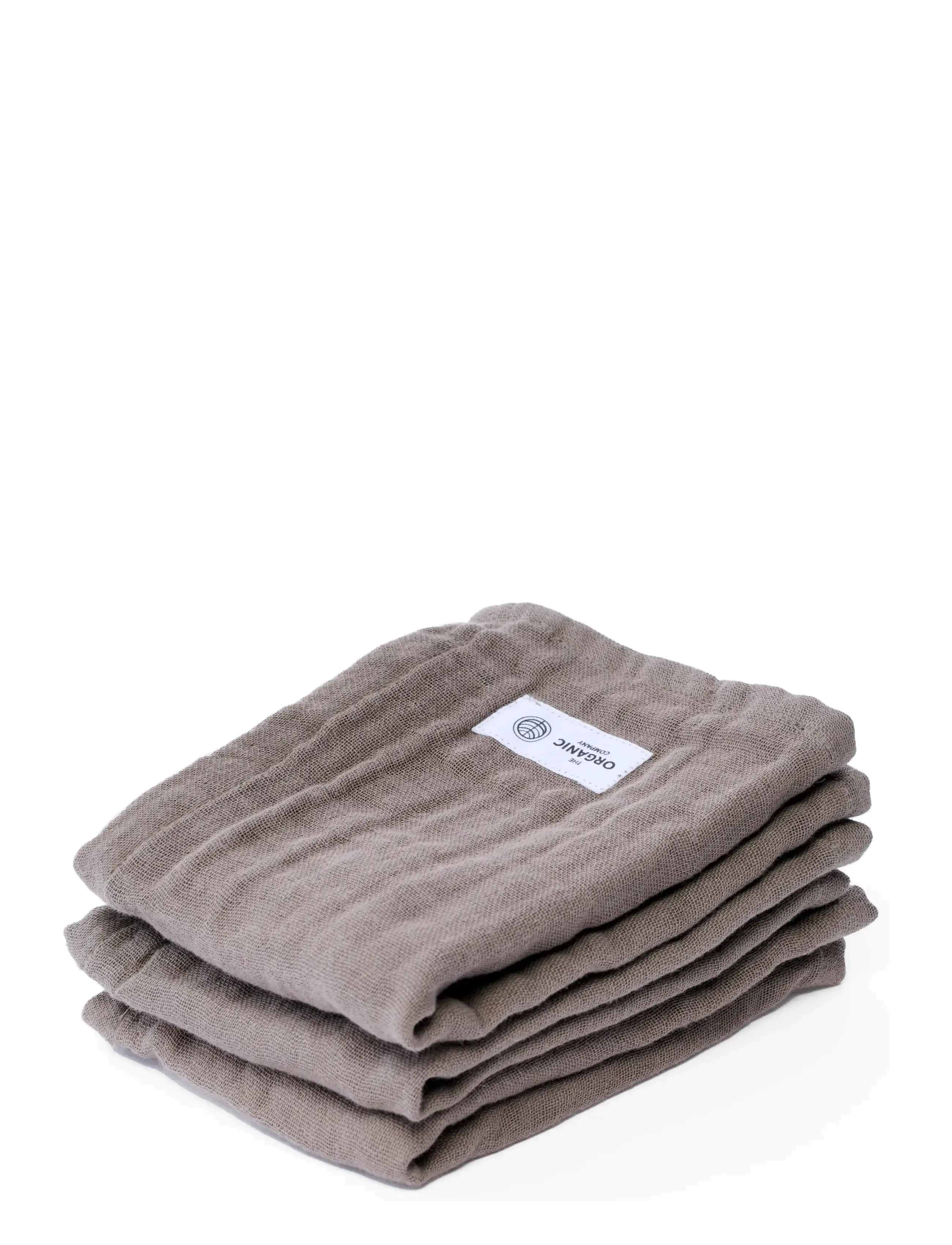 The Organic Company Fine Wash Cloth (Pack Of 3 Pcs), Ansigt Håndklæde, Beige, Str: 30X 30CM