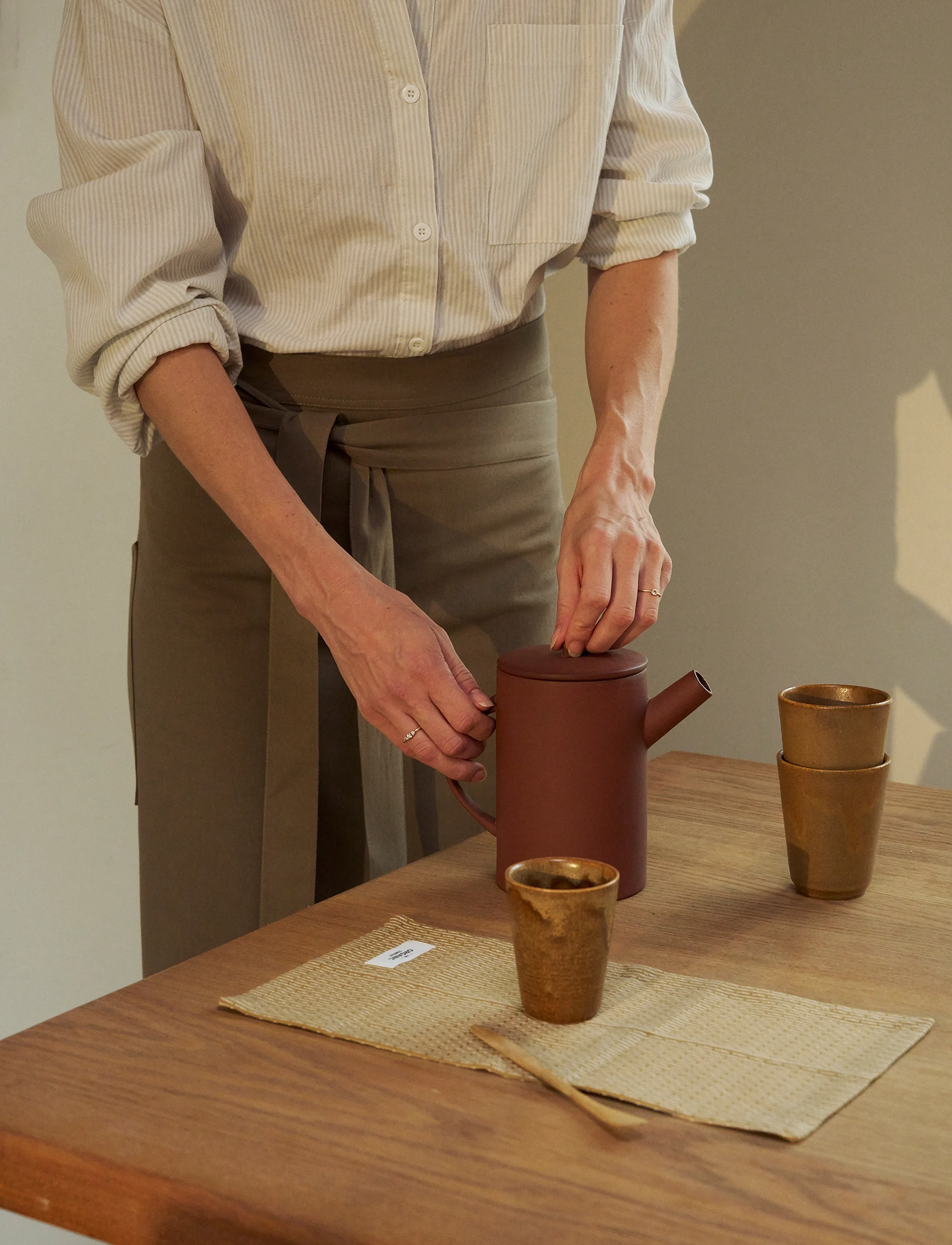 The Organic Company Waist Apron, 100X 83 cm, Kitchen Textiles, Grün - Aprons, Homeware