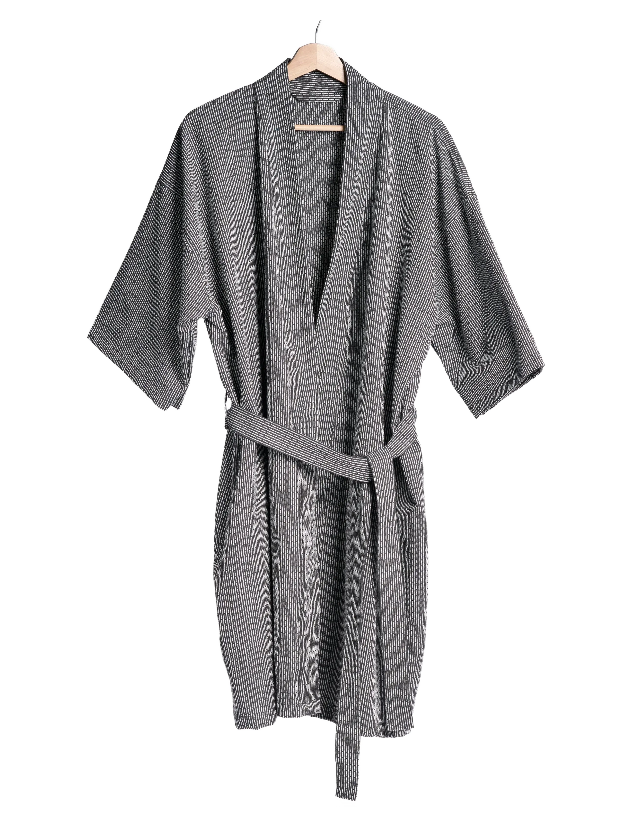 The Organic Company Wellness Bathrobe, Morgenkåbe, Grå, Str: M/L