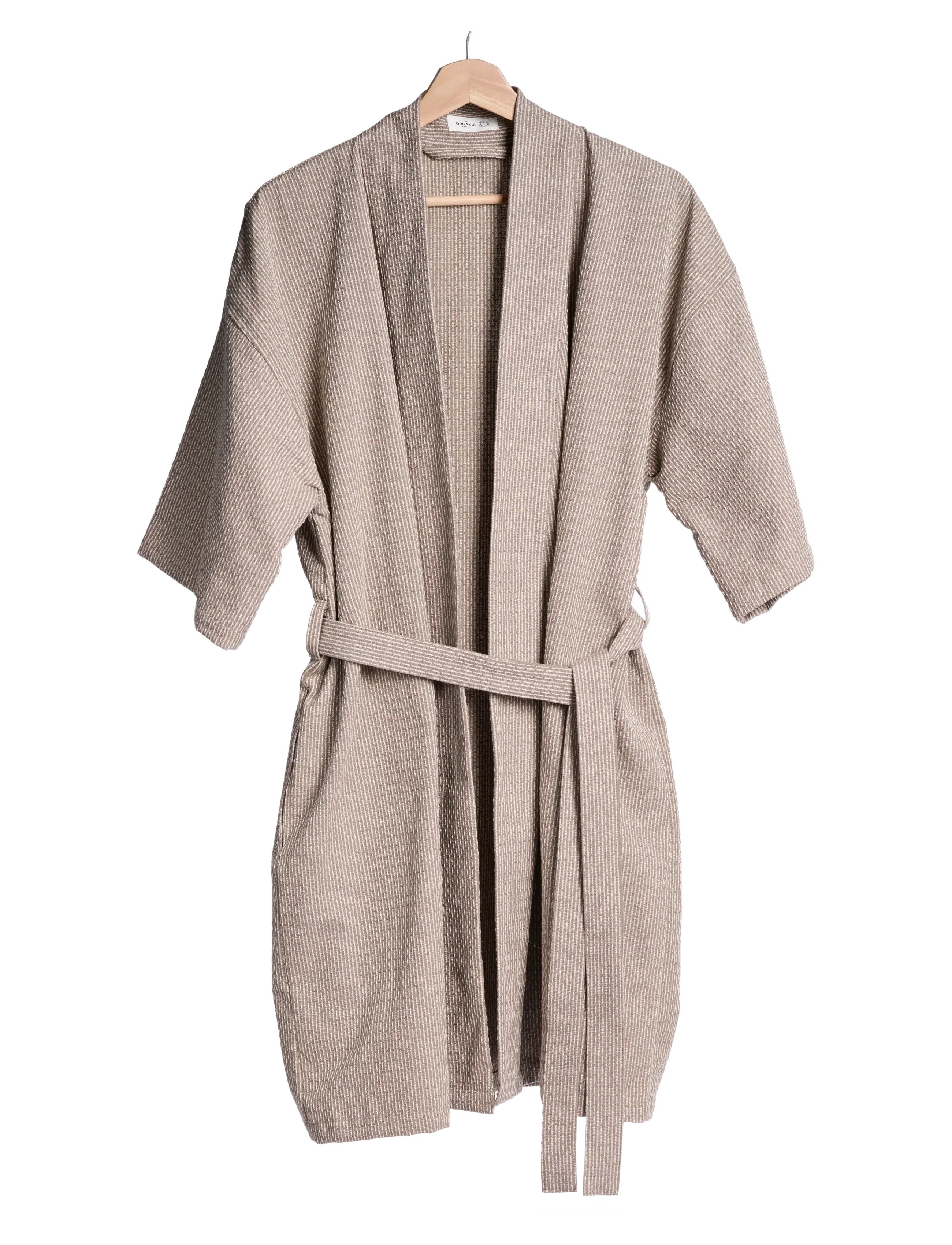 The Organic Company Wellness Bathrobe, Morgenkåbe, Beige, Str: M/L