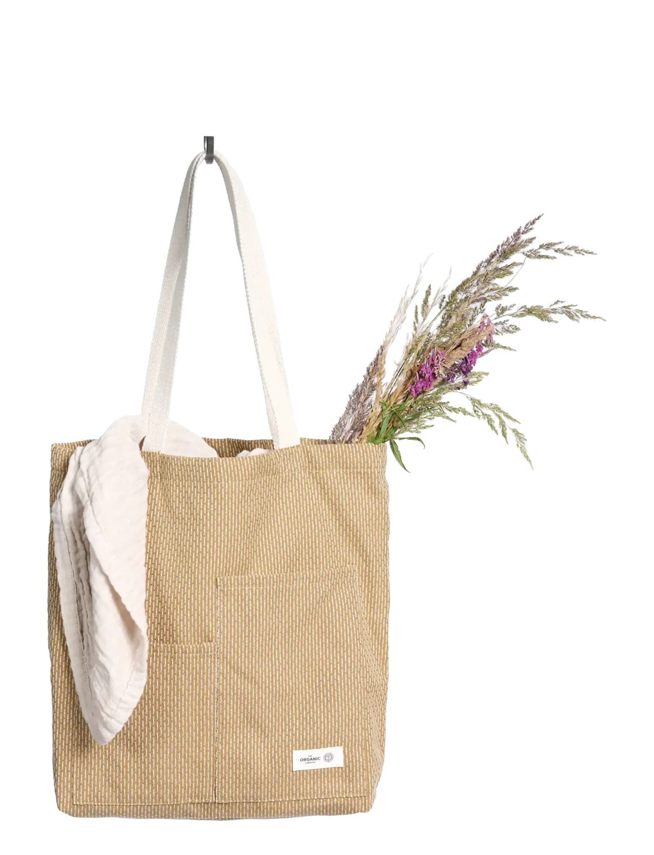 The Organic Company Piqué Tote Bag - Everyday Style - 216 KHAKI STONE / beige