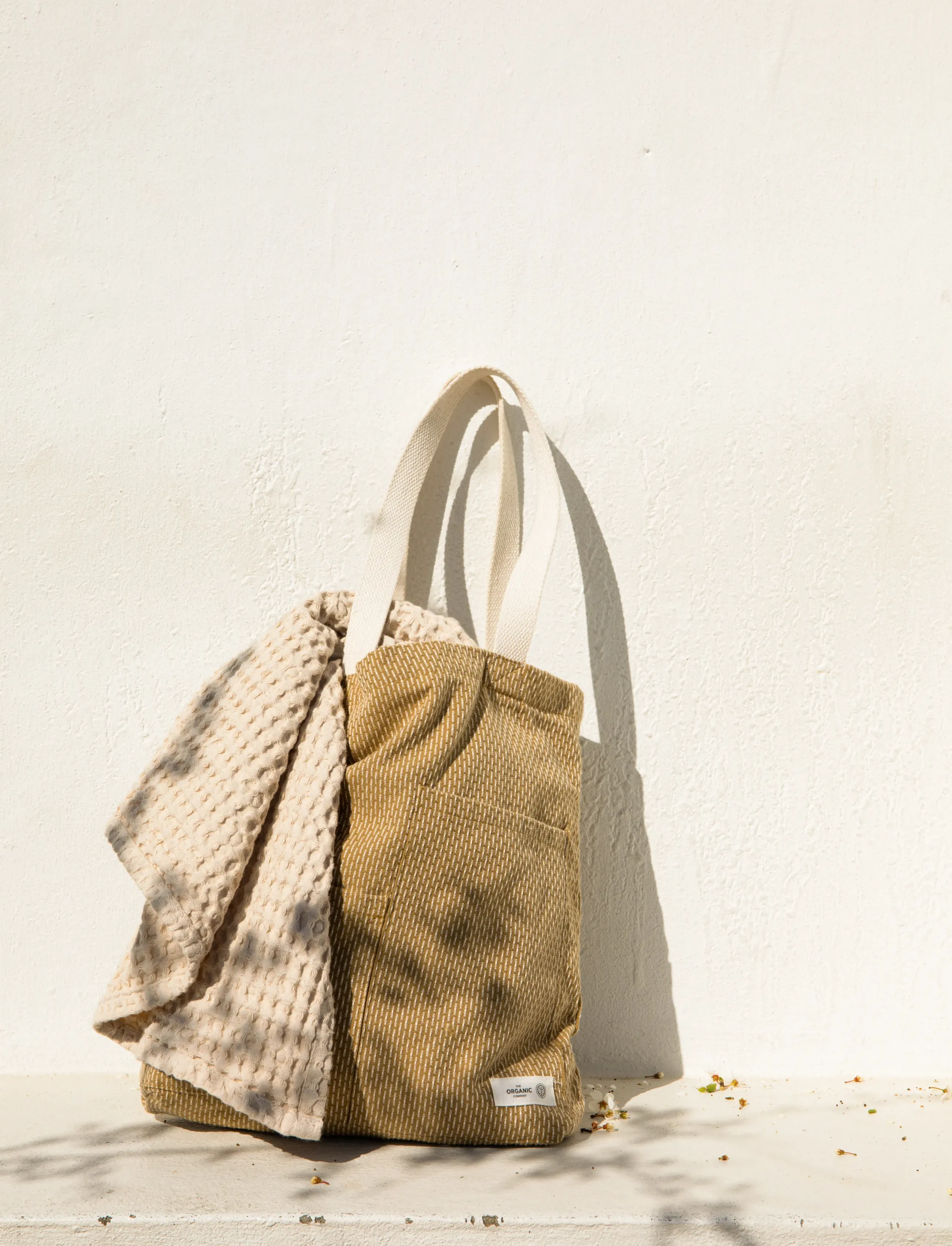 The Organic Company Piqué Tote Bag, 30X 35 cm, Beige, Tasker > Totes, Dame