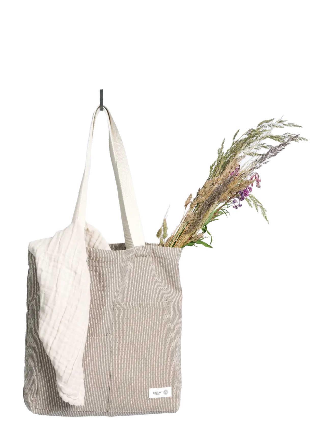 The Organic Company Piqué Tote Bag, 30X 35 cm, Beige, Tasker > Totes, Dame