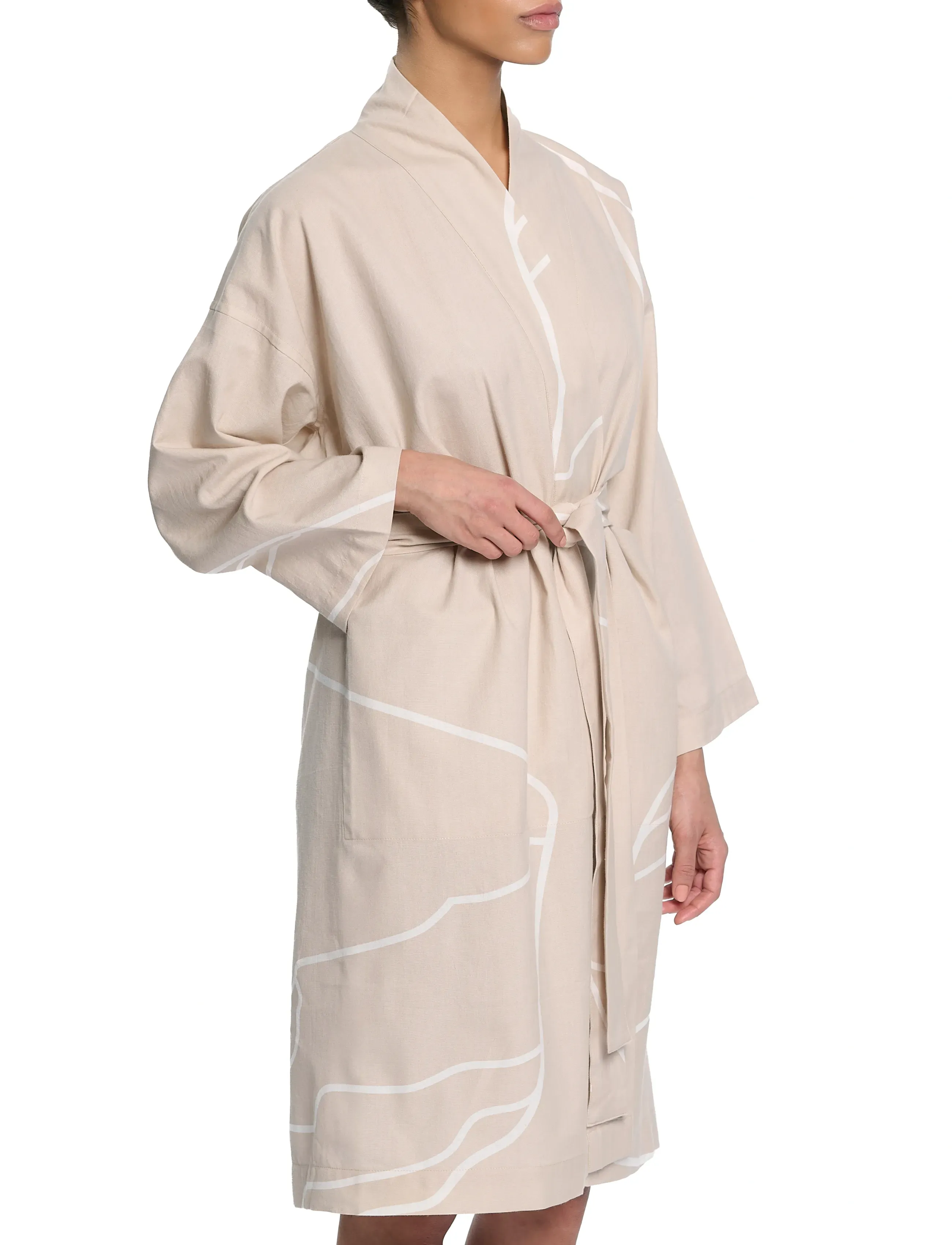 The Organic Company Reconnect Bathrobe, M/L, Bathroom Textiles, Beige - Robes, Frauen