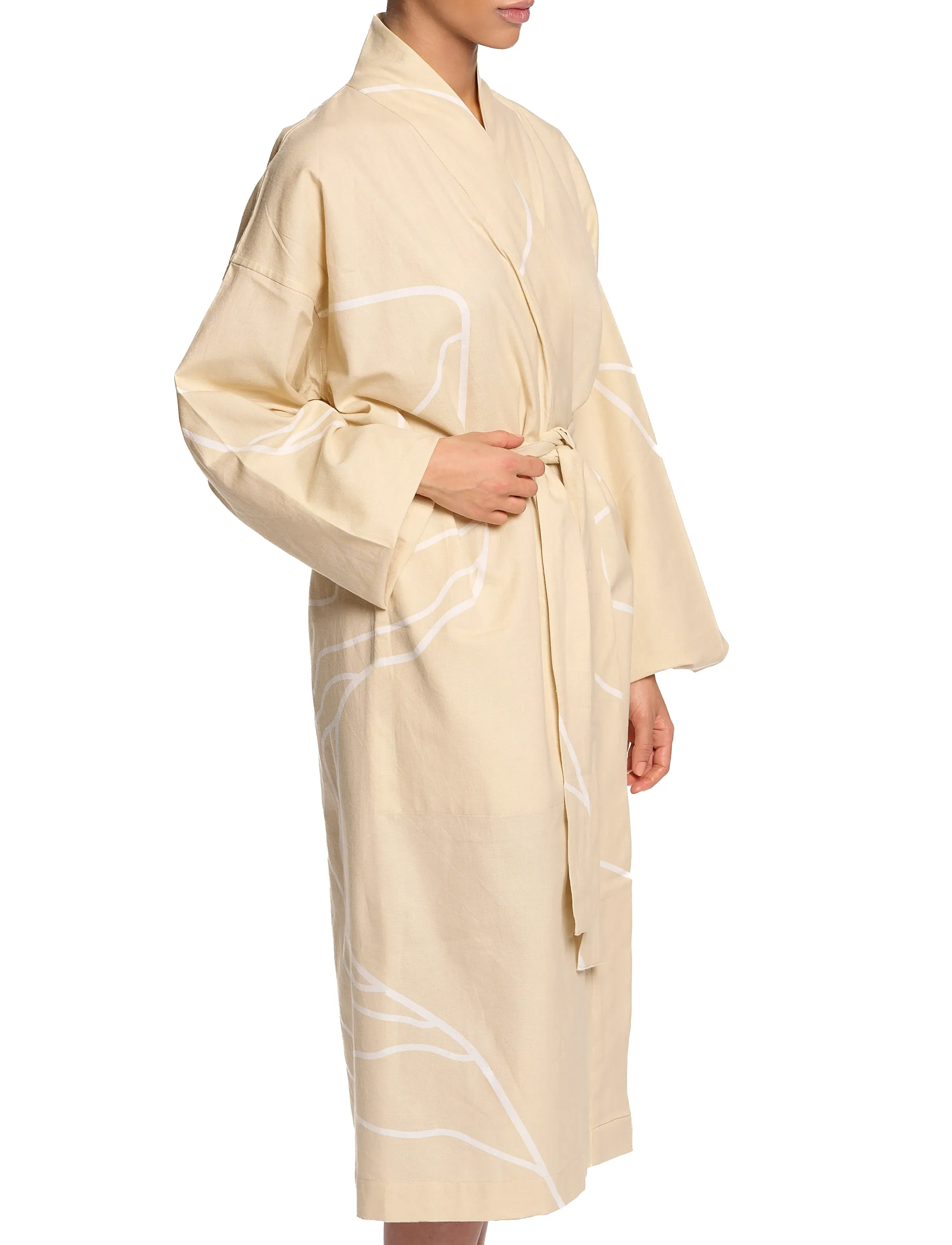 The Organic Company Reconnect Bathrobe, M/L, Bathroom Textiles, Beige - Robes, Frauen