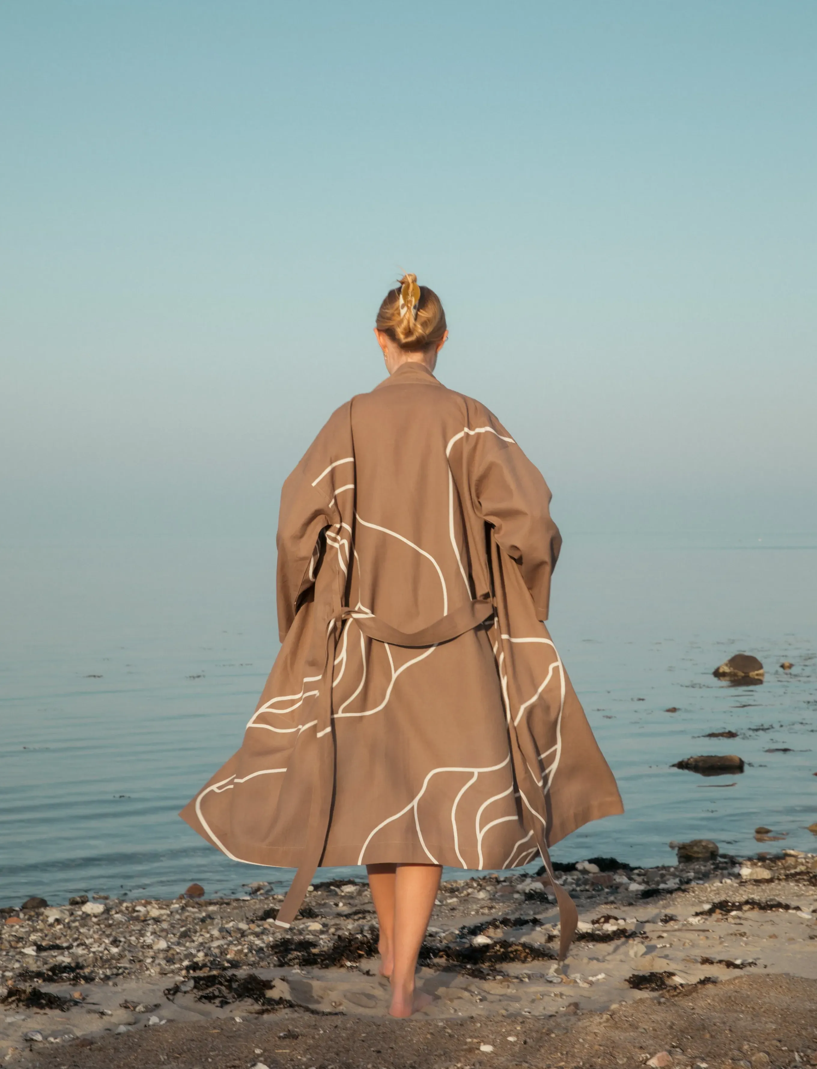The Organic Company Reconnect Bathrobe, M/L, Bathroom Textiles, Khakigrün - Robes, Frauen
