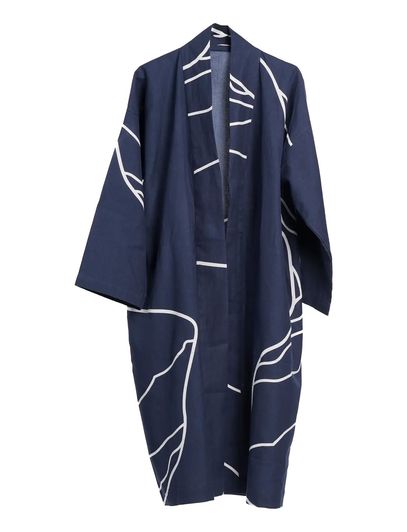 The Organic Company Reconnect Bathrobe, Morgenkåbe, Navy, Str: S/M
