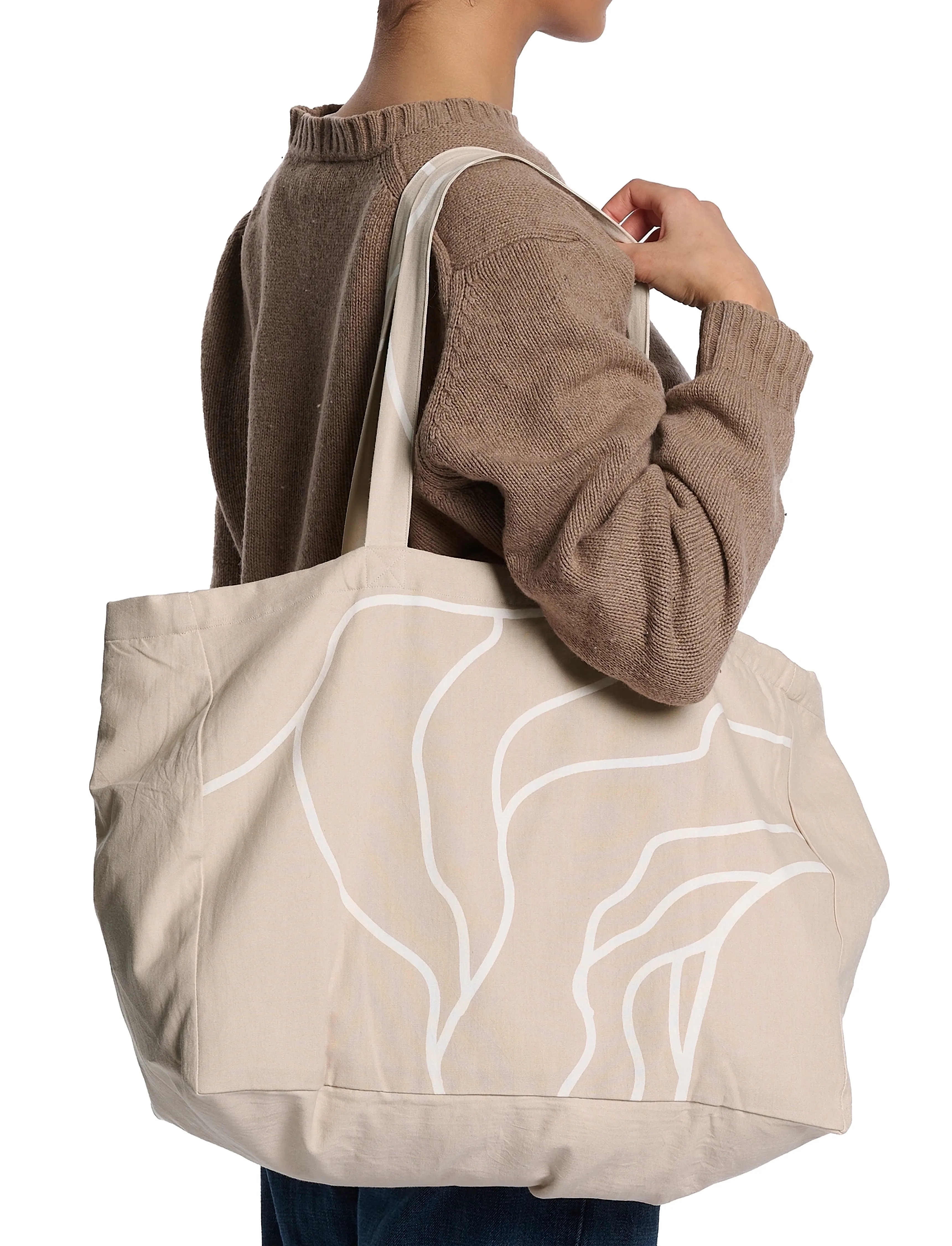 The Organic Company Reconnect Tote Bag, 45X 35X 20 cm, Beige, Tasker > Totes, Dame