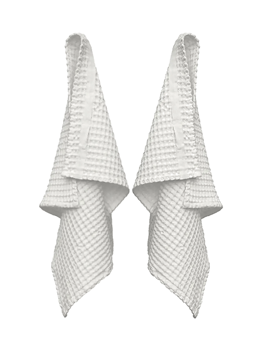 The Organic Company - Big Waffle Hand Towel (2 pack) - handdukar & badlakan - 200 natural white - 1