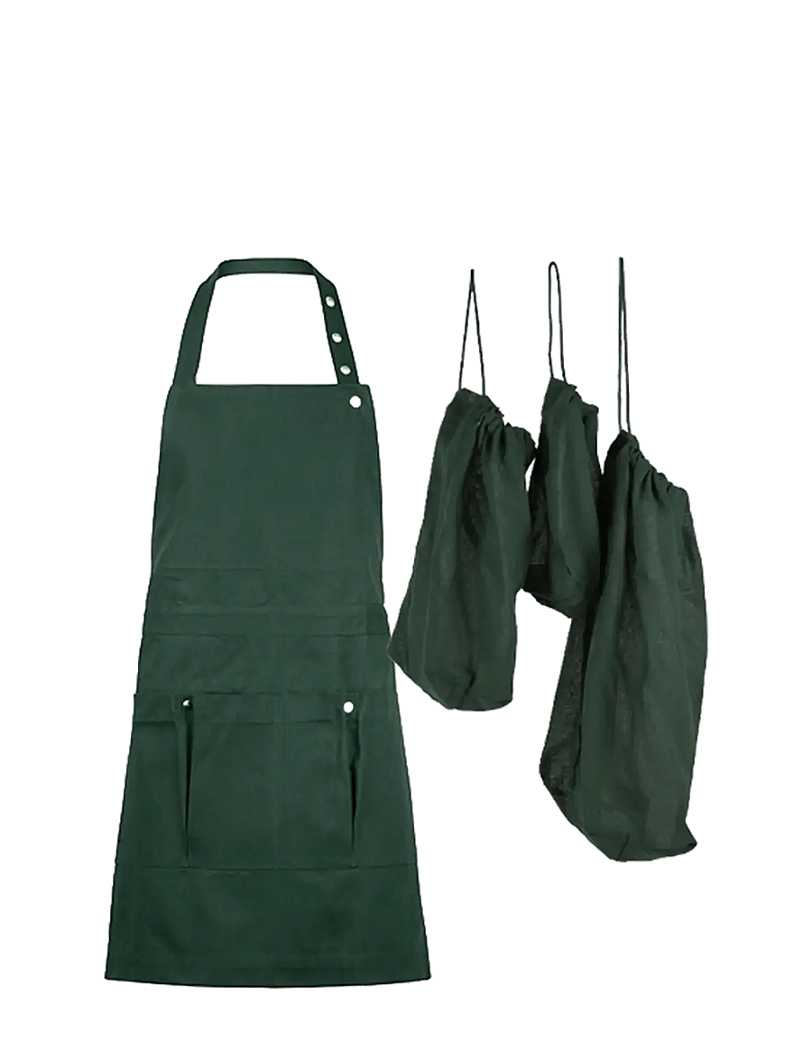 The Organic Company - Garden Apron and foraging bags (2 pack) - tabliers - 400 dark green - 1