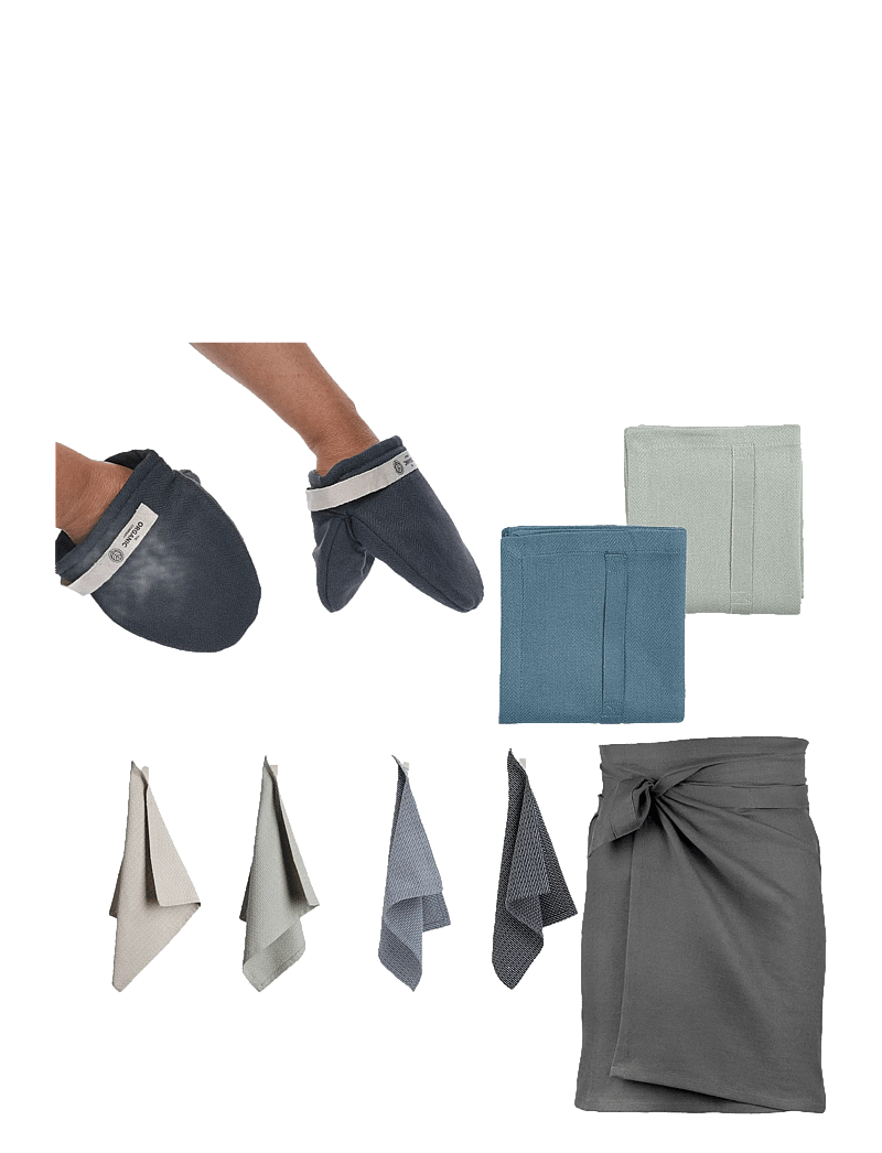 The Organic Company - SUSTAINABLE KITCHEN STARTER KIT - duge & bordløbere - 933 ocean box color mix - 0