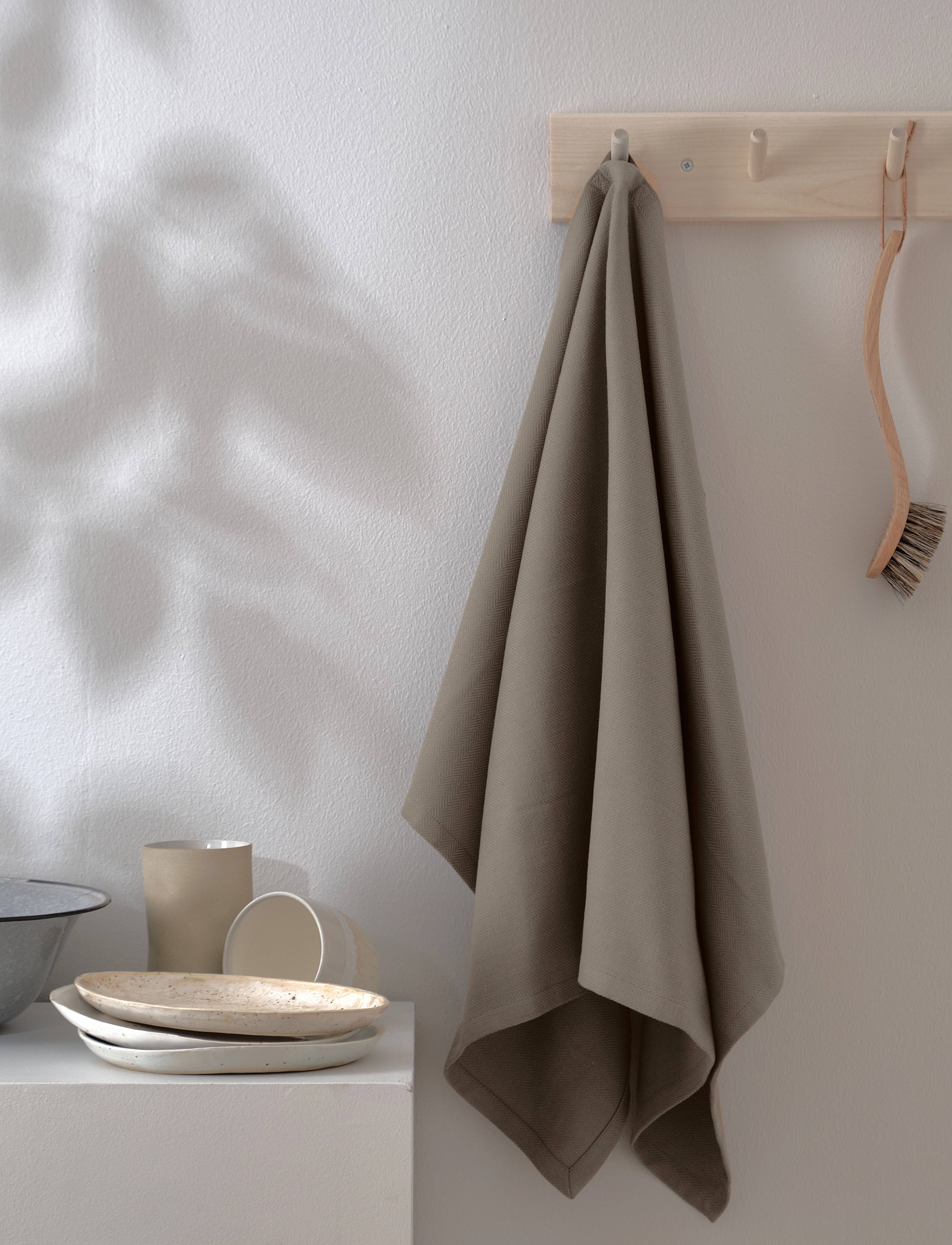 The Organic Company - Kitchen Towel (3 pack) - tea towels - 225 clay - 3