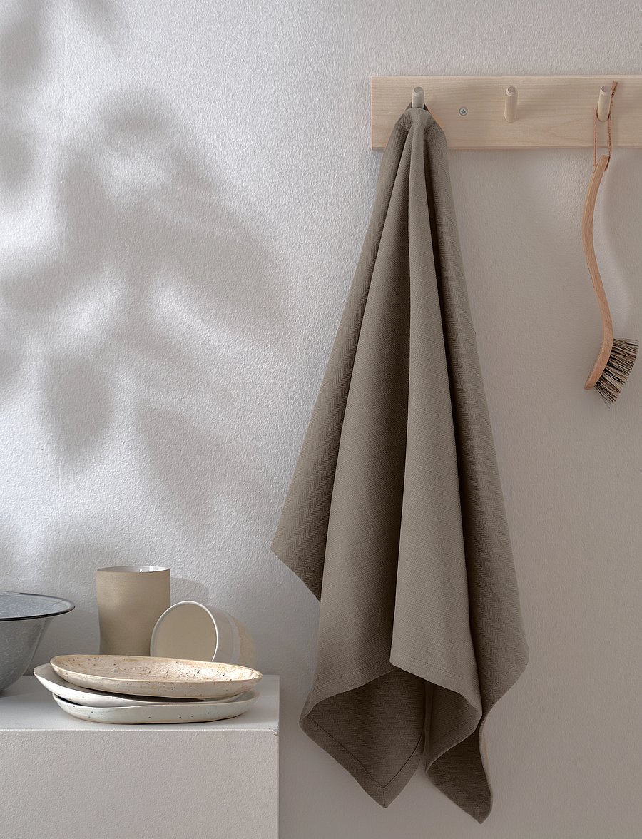 The Organic Company - Kitchen Towel (3 pack) - tea towels - 225 clay - 3