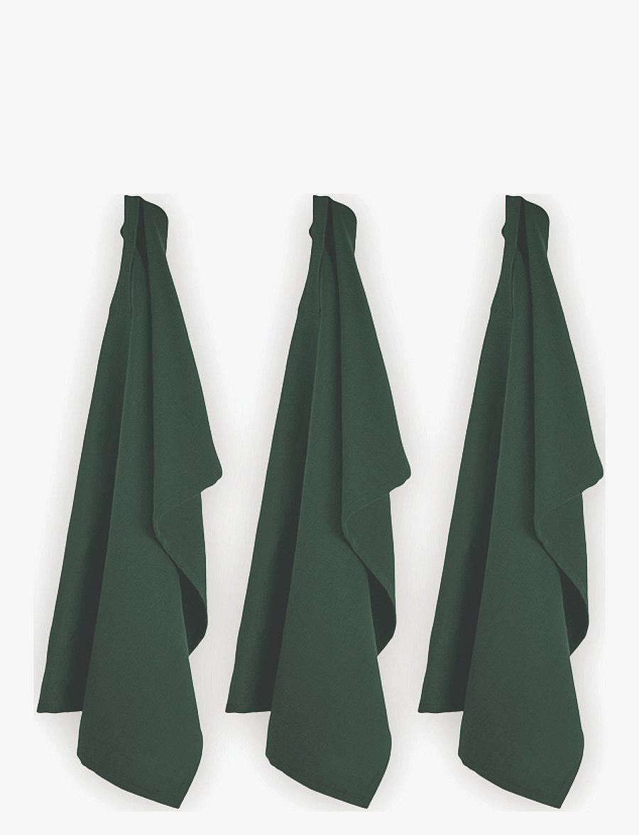 The Organic Company - Kitchen Towel (3 pack) - viskustykki - 400 dark green - 1