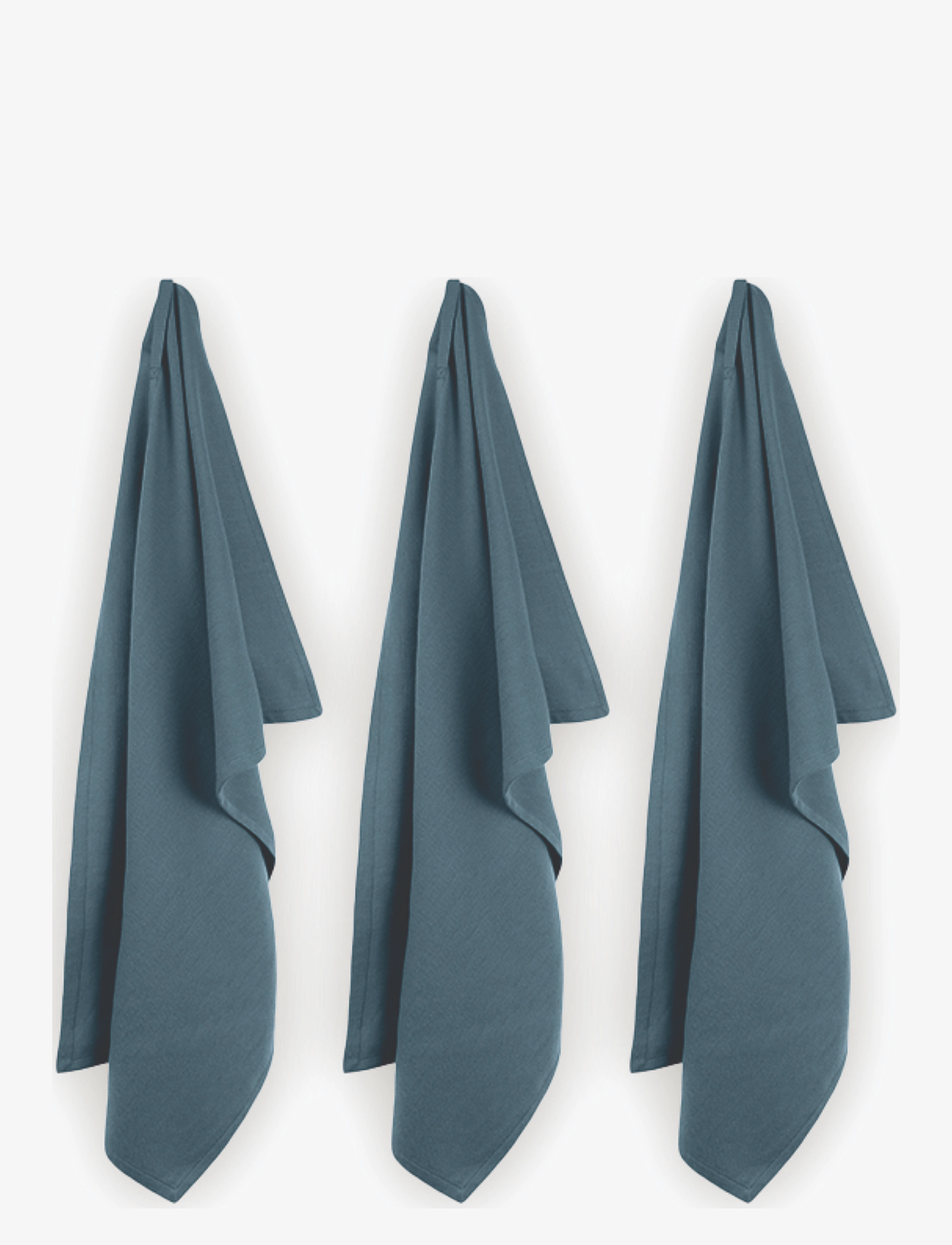 The Organic Company Kitchen Towel (3 Pack), Kitchen Håndklæde, Blå, Str: 53X 86CM
