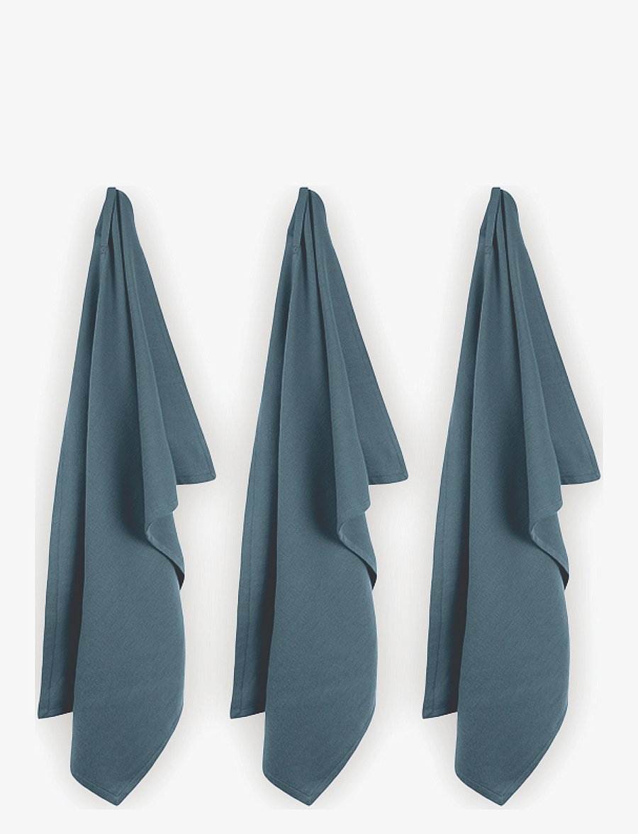 The Organic Company - Kitchen Towel (3 pack) - viskustykki - 510 grey blue - 1