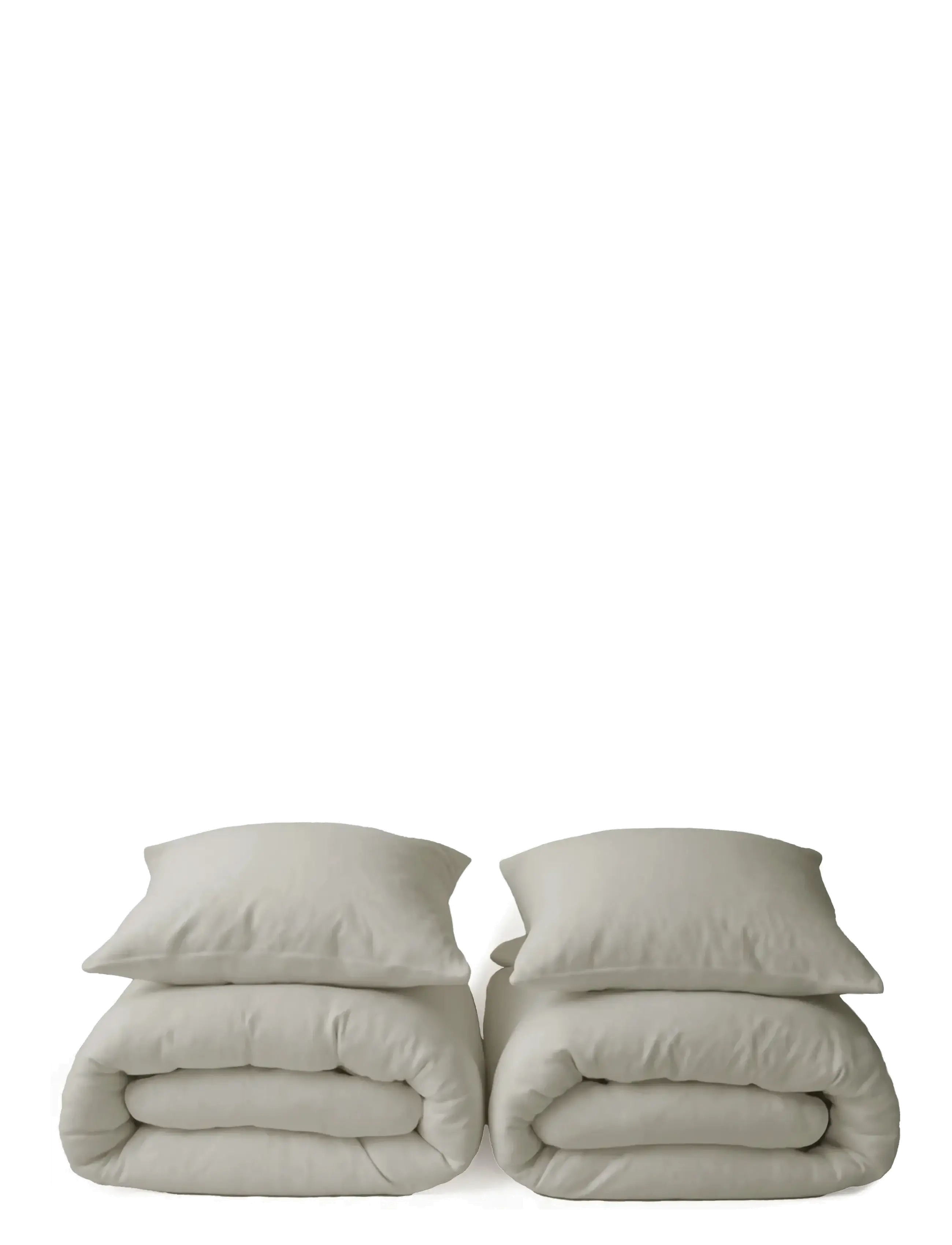 The Organic Company 2 x Bedlinen set - extra length - Deals - 203 WARM STONE / grey