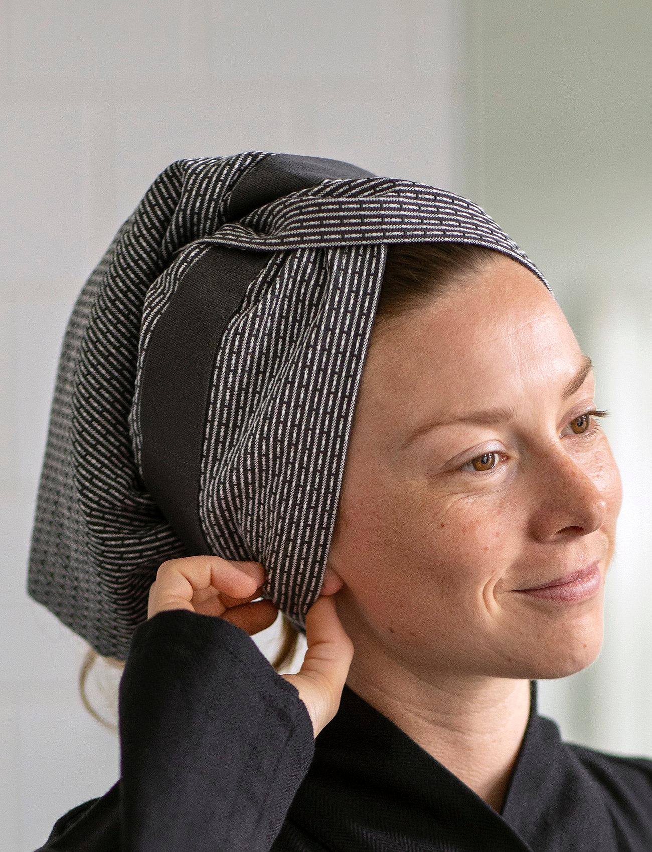 The Organic Company - Hand Hair Towel - hand towels - 330 stone rose - 2