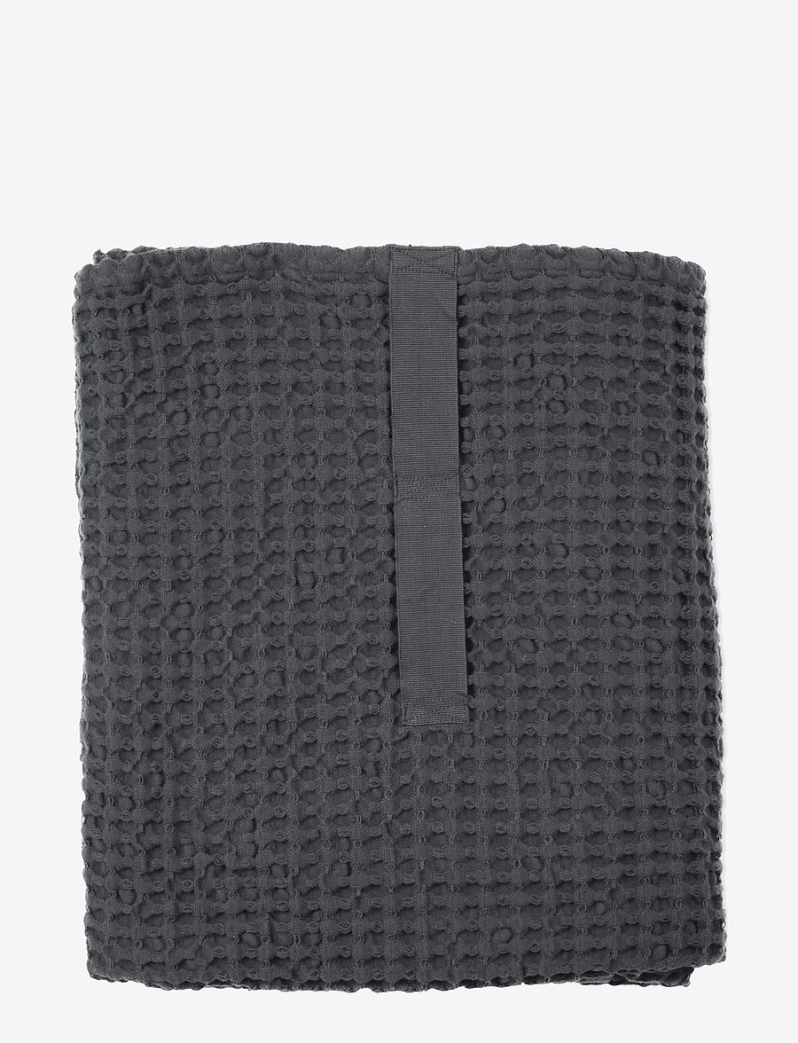 The Organic Company - Big Waffle Towel and Blanket - badetücher - 110 dark grey - 1