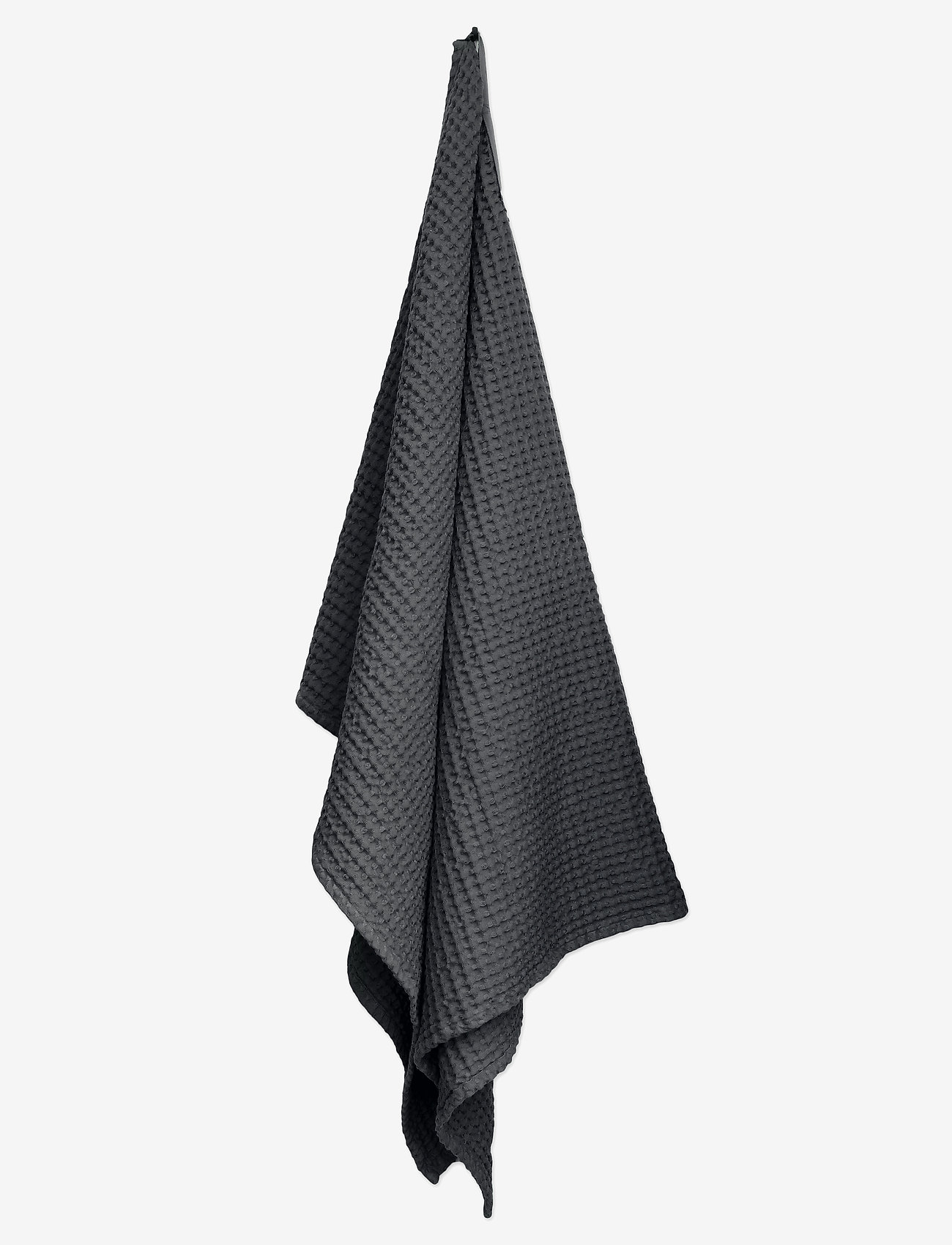 The Organic Company - Big Waffle Towel and Blanket - badehåndklæder - 110 dark grey - 2