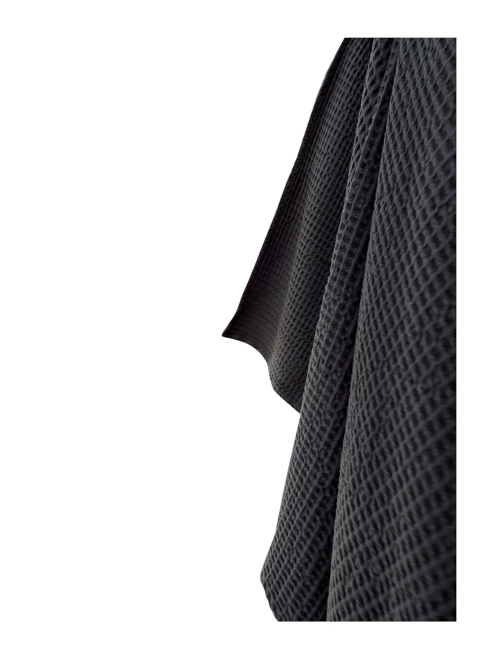 The Organic Company - Big Waffle Towel and Blanket - badlakan - 110 dark grey - 2