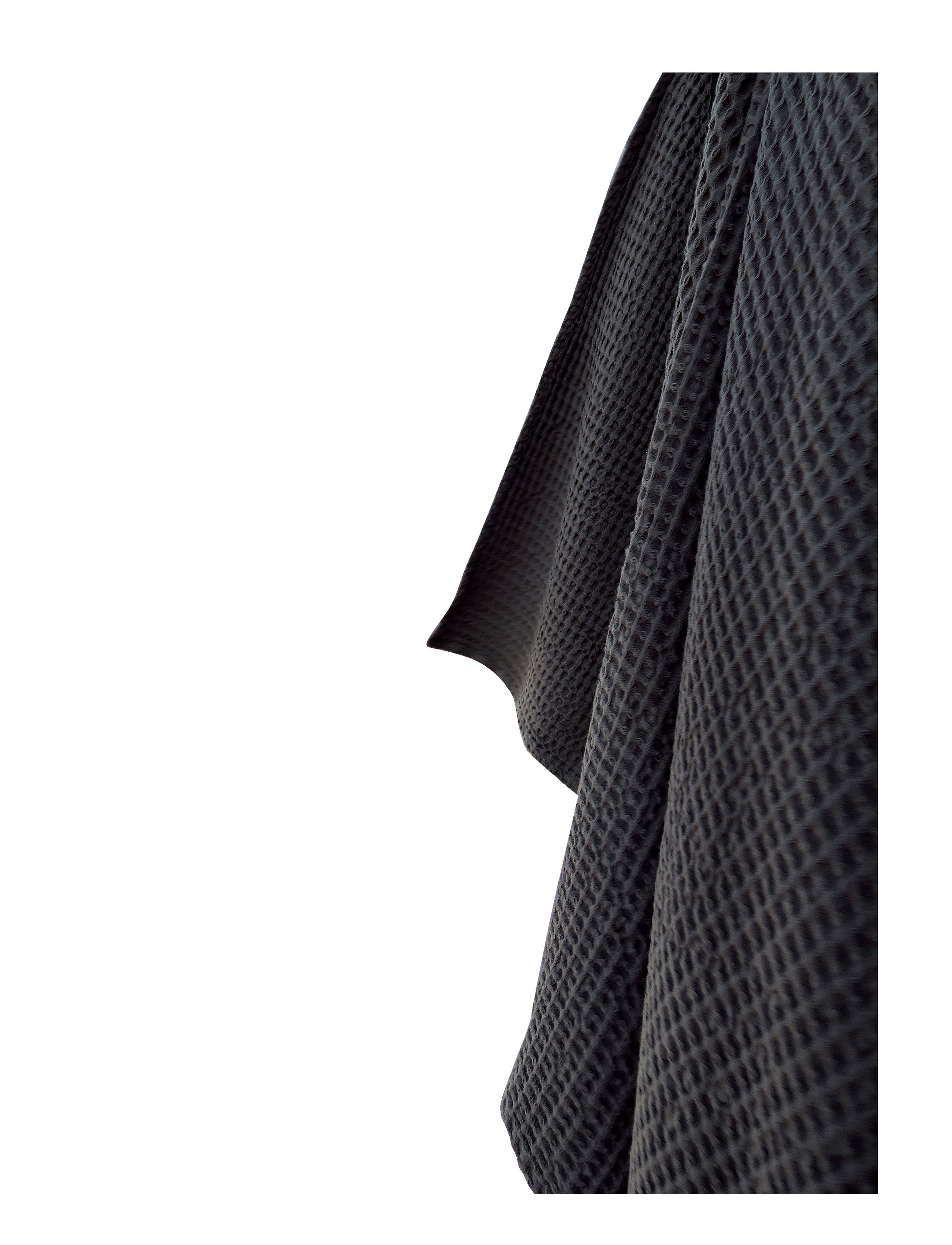 The Organic Company - Big Waffle Towel and Blanket - badetücher - 110 dark grey - 2