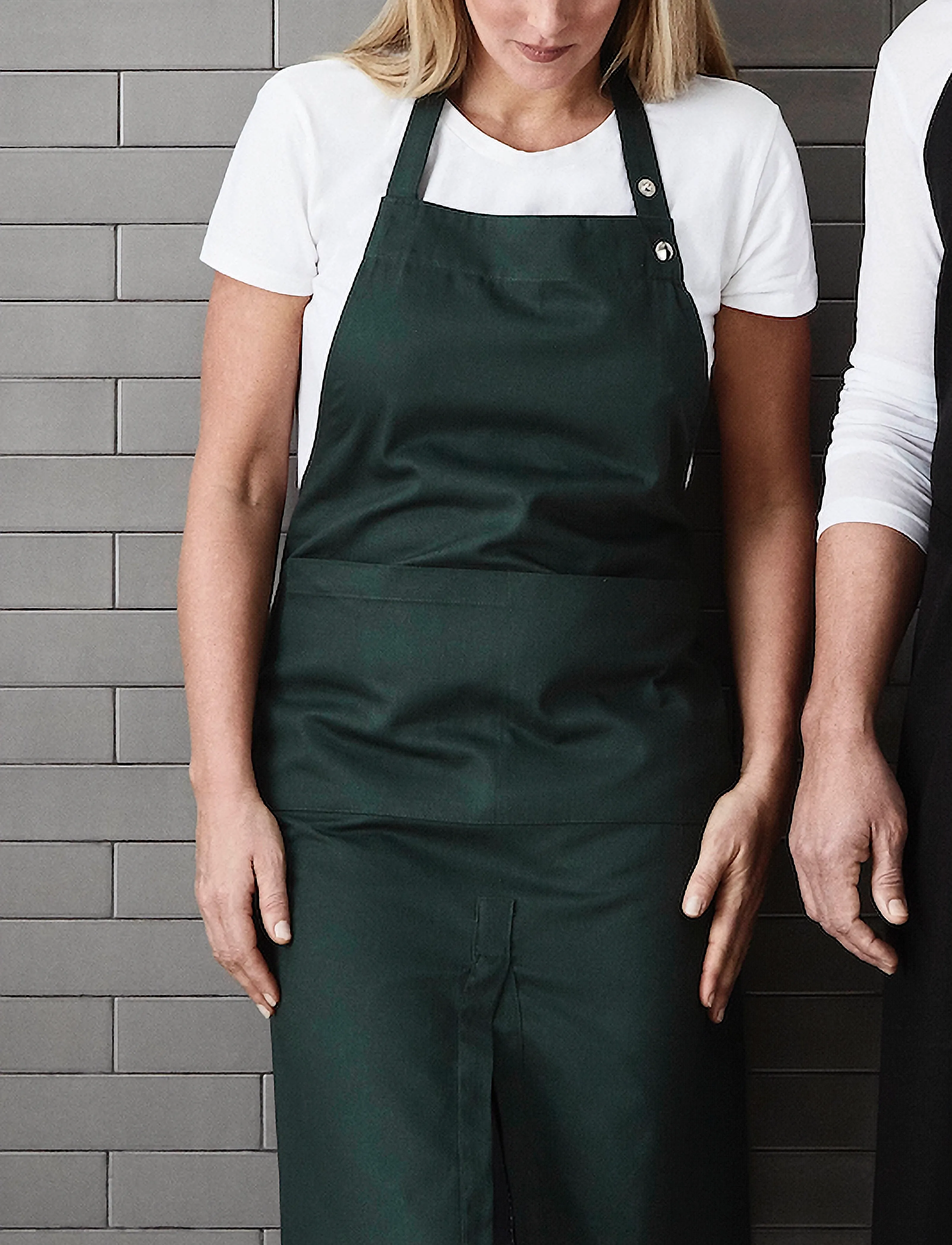 The Organic Company Apron With Pocket, 80X95 cm, Kitchen Textiles, Grün - Aprons, Homeware