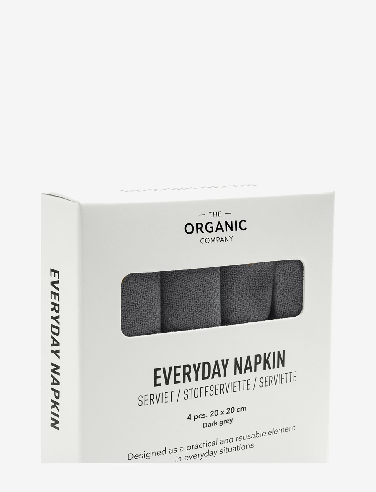 The Organic Company - Everyday Napkin - lininės ir medvilninės servetėlės - 110 dark grey - 0