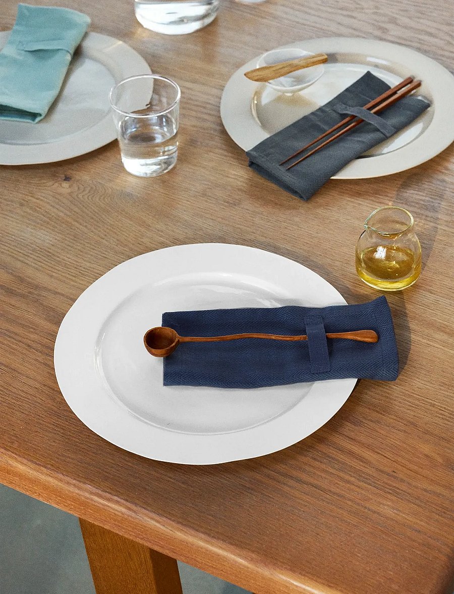 The Organic Company - Everyday Napkin - linen- & cotton napkins - 500 dark blue - 2