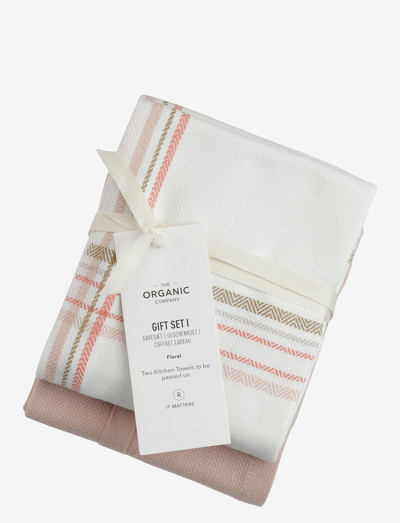 The Organic Company - Gift set I (2 kitchen towels) - 812 floral check - 0