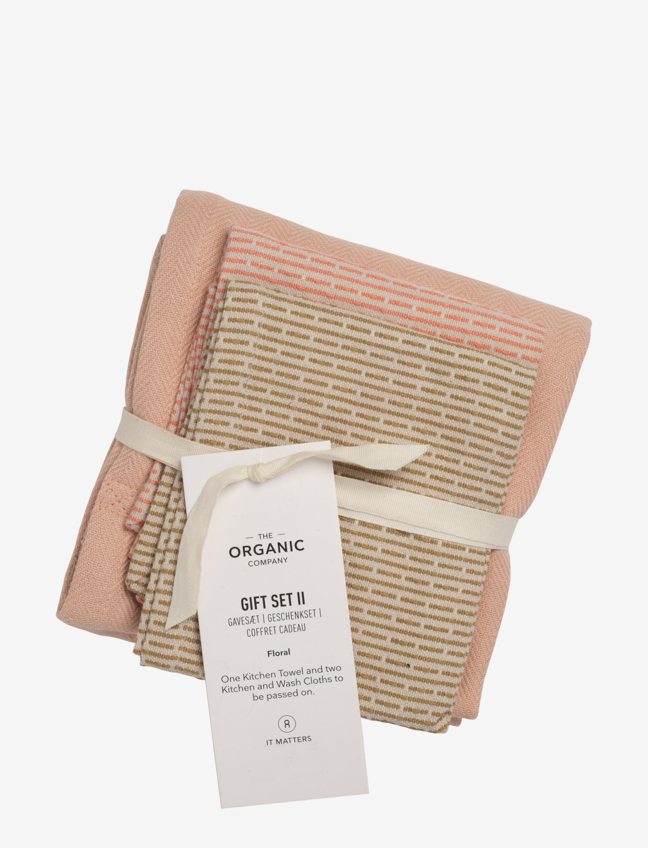 The Organic Company - Gift set II (2 kitchen cloths and 1 kitchen towel) - trauku mazgājamās lupatiņas un birstes - 972 floral selection - 0