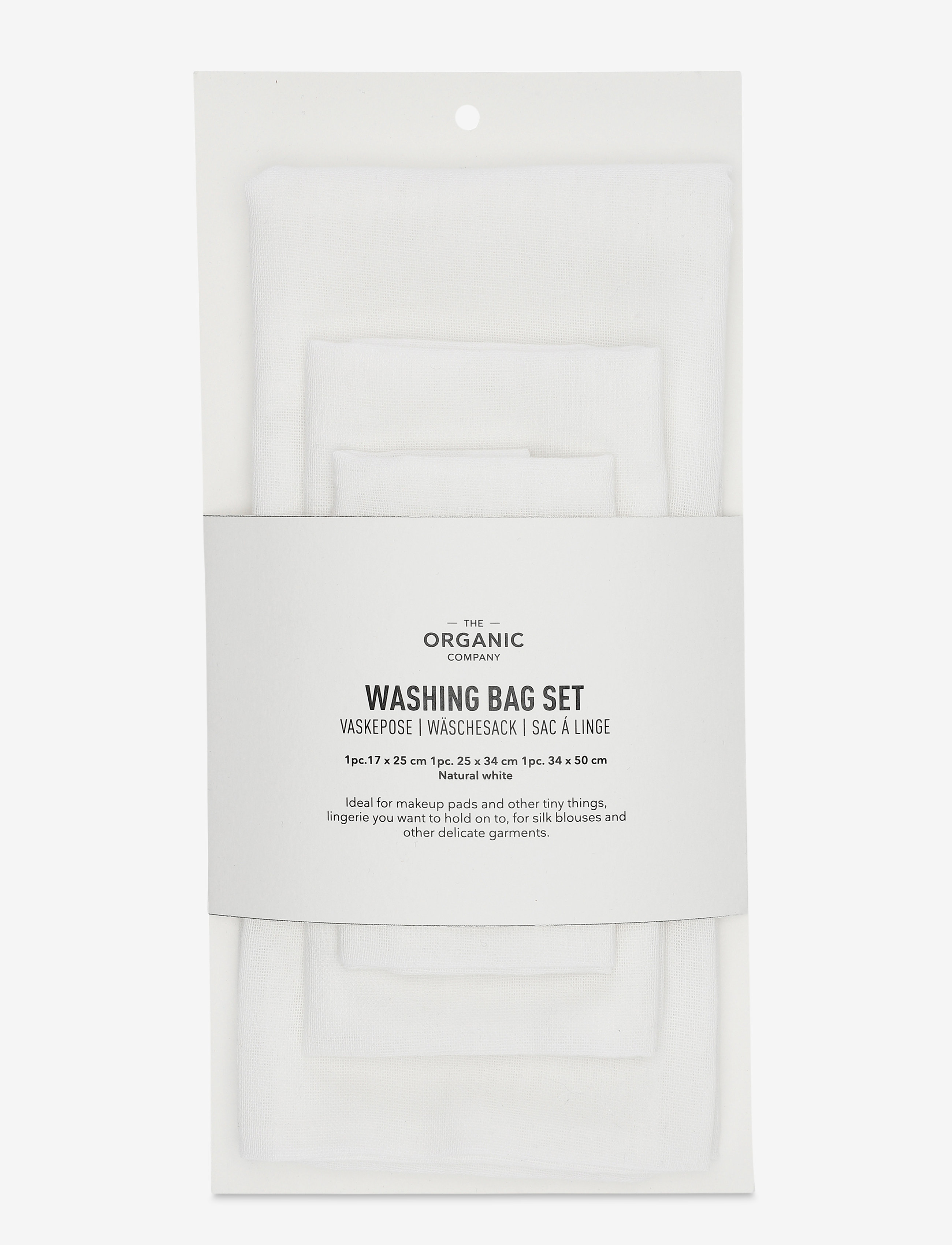 The Organic Company Washing Bag Set, Vasketøj, Hvid, Str: ONE SIZE