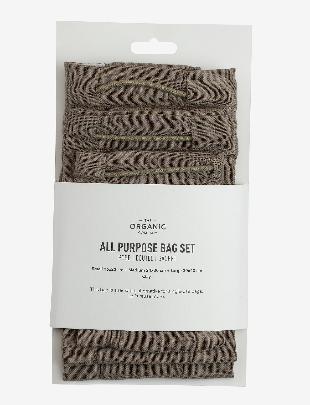 The Organic Company - All Purpose Bag Set - mažiausios kainos - 225 clay - 0