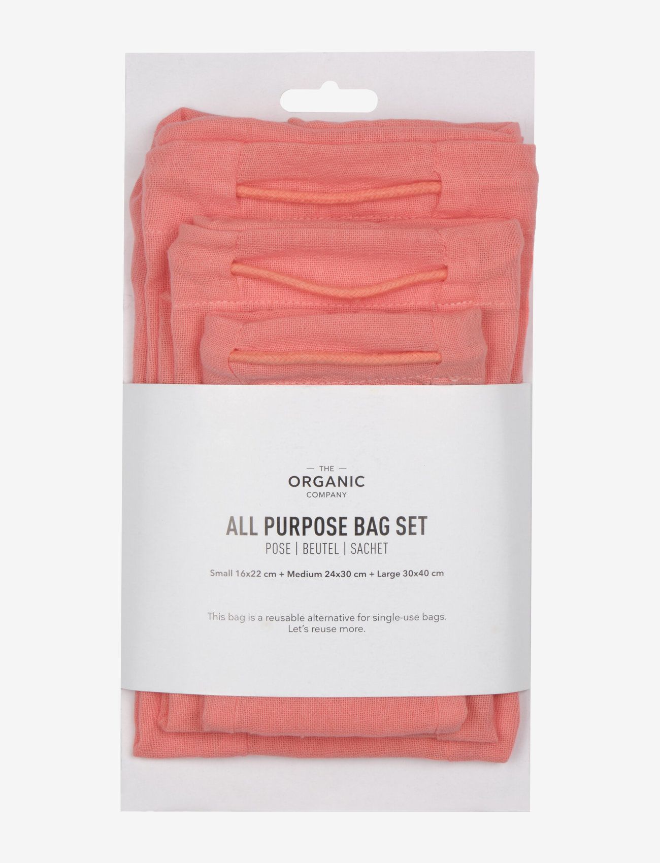 The Organic Company - All Purpose Bag Set - alhaisimmat hinnat - 385 coral - 1