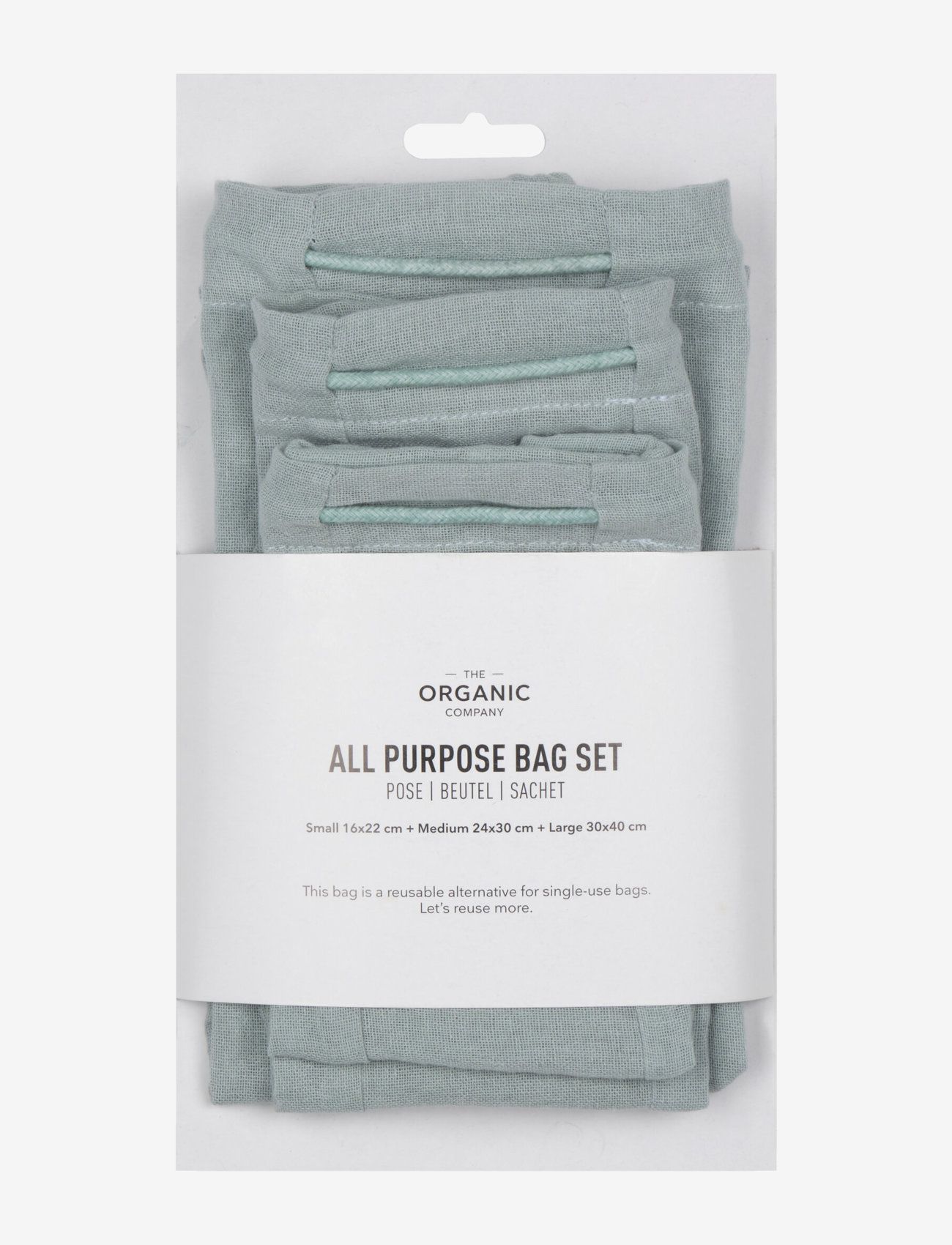 The Organic Company - All Purpose Bag Set - laagste prijzen - 410 dusty mint - 1
