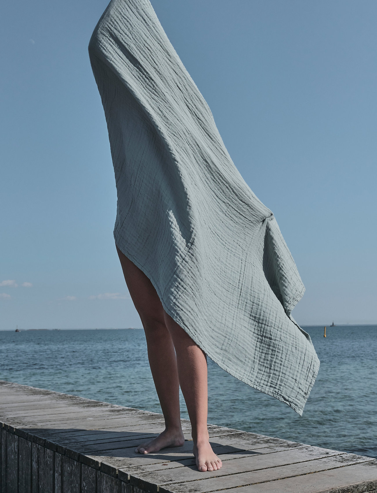 The Organic Company Fine Bath Towel, 100X150 cm, Towels & Towels, Blau - Frauen