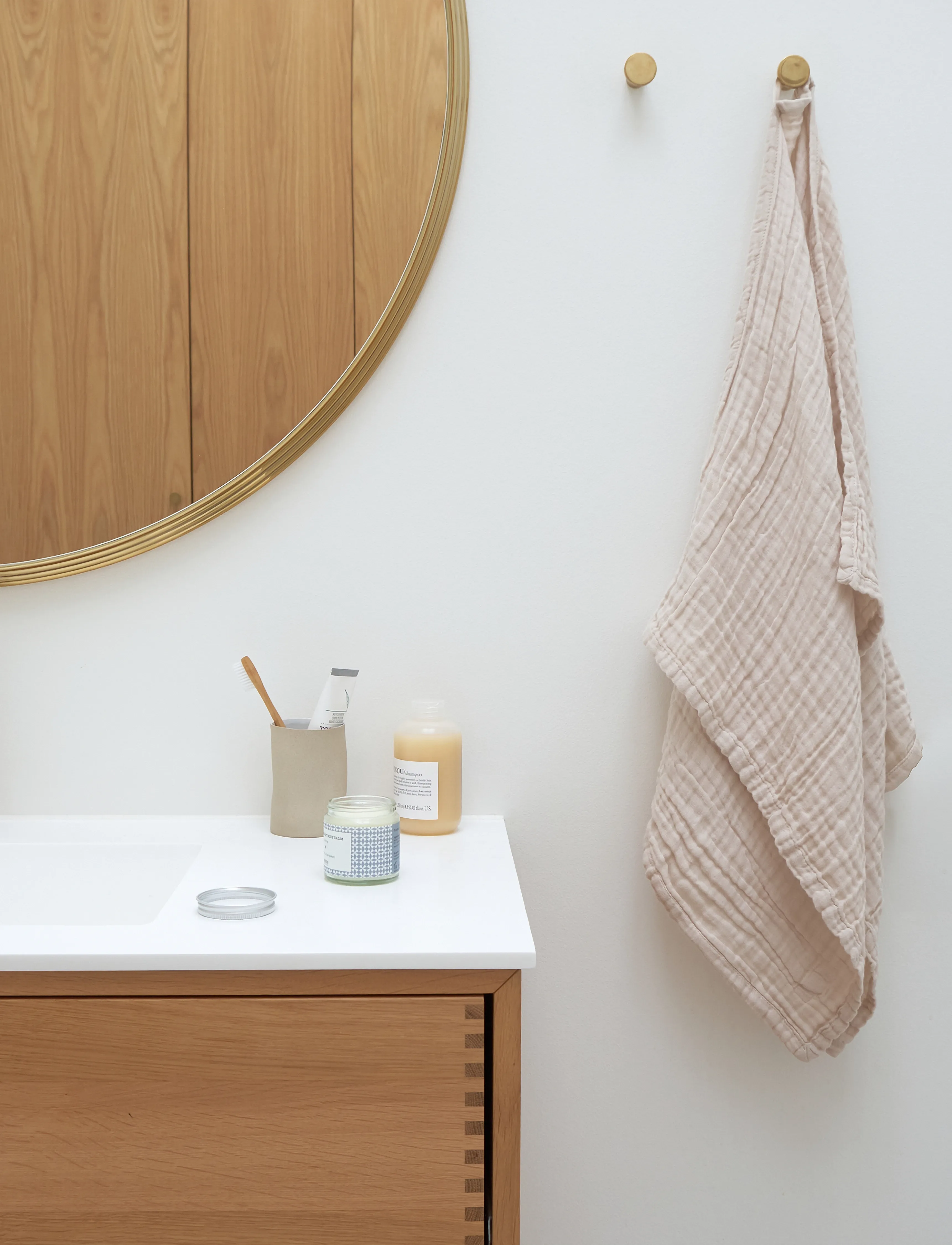 The Organic Company Fine Hand Towel, 60X100 cm, Bathroom Textiles, Beige - Towels, Homeware