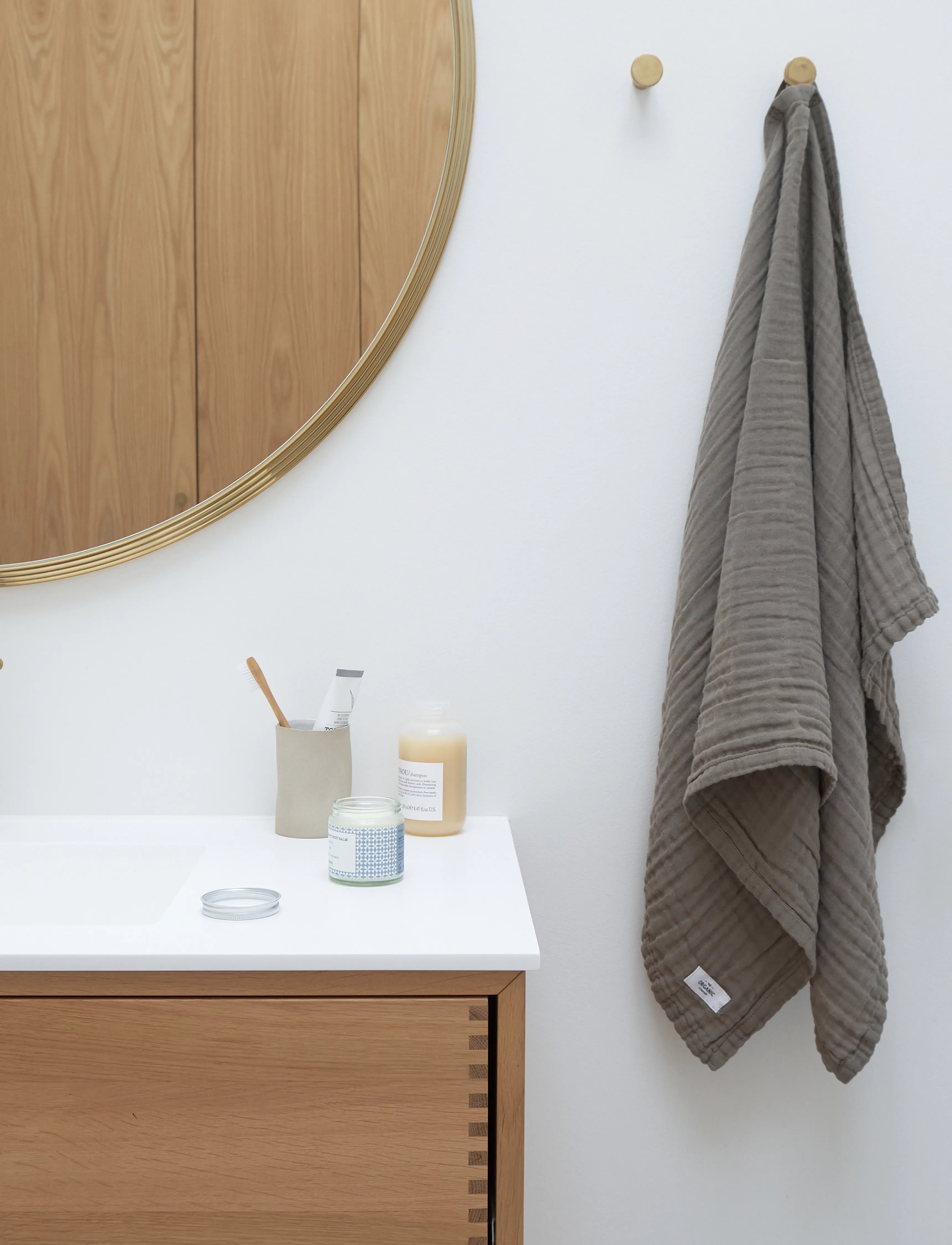 The Organic Company Fine Hand Towel, 60X100 cm, Bathroom Textiles, Braun - Towels, Homeware