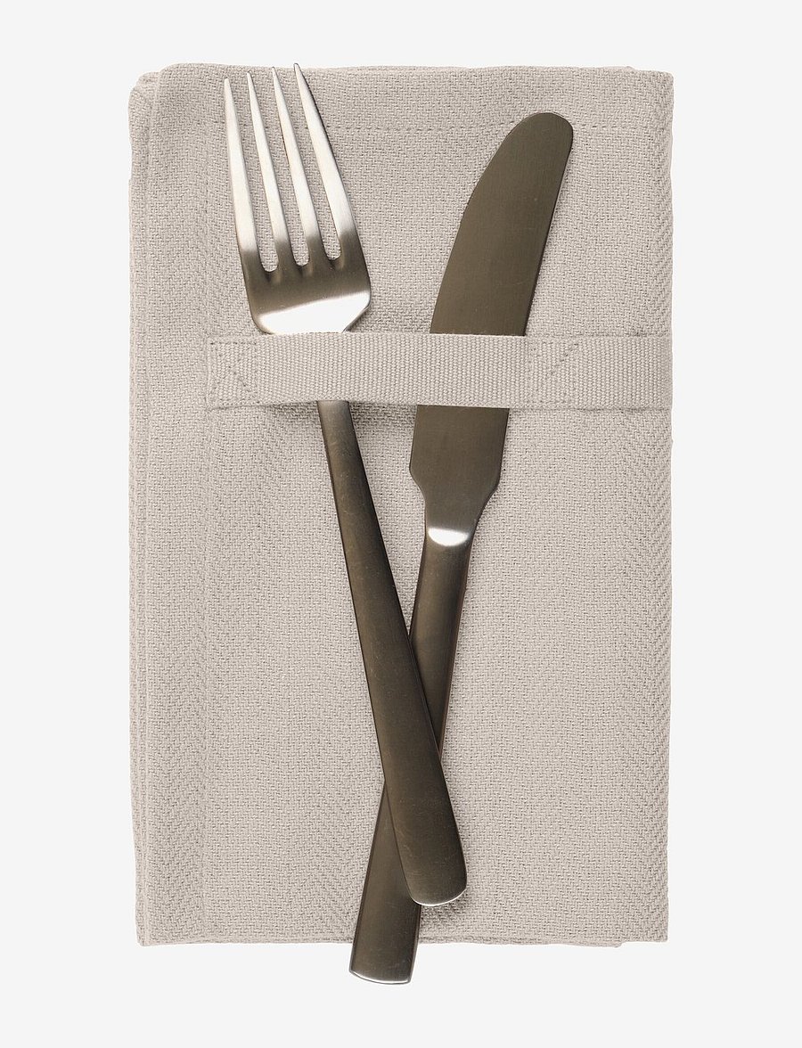 The Organic Company - Dinner Napkins - lín- og bómullar servíettur - 202 stone - 2