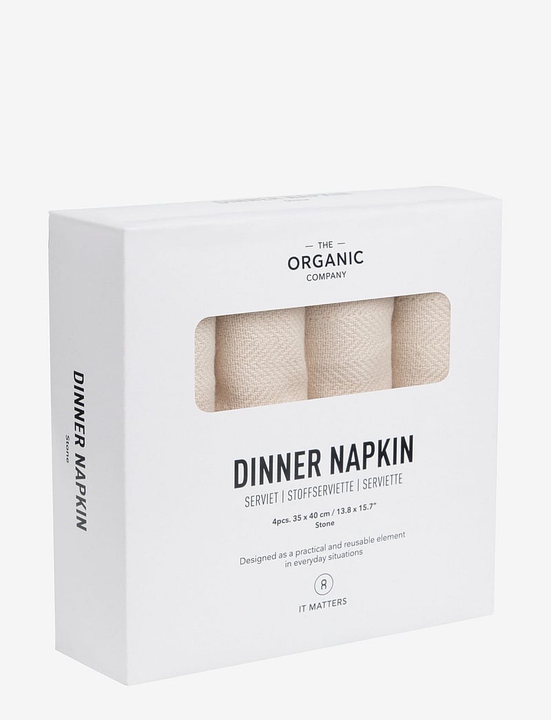 The Organic Company - Dinner Napkins - linased ja puuvillased salvrätikud - 202 stone - 3