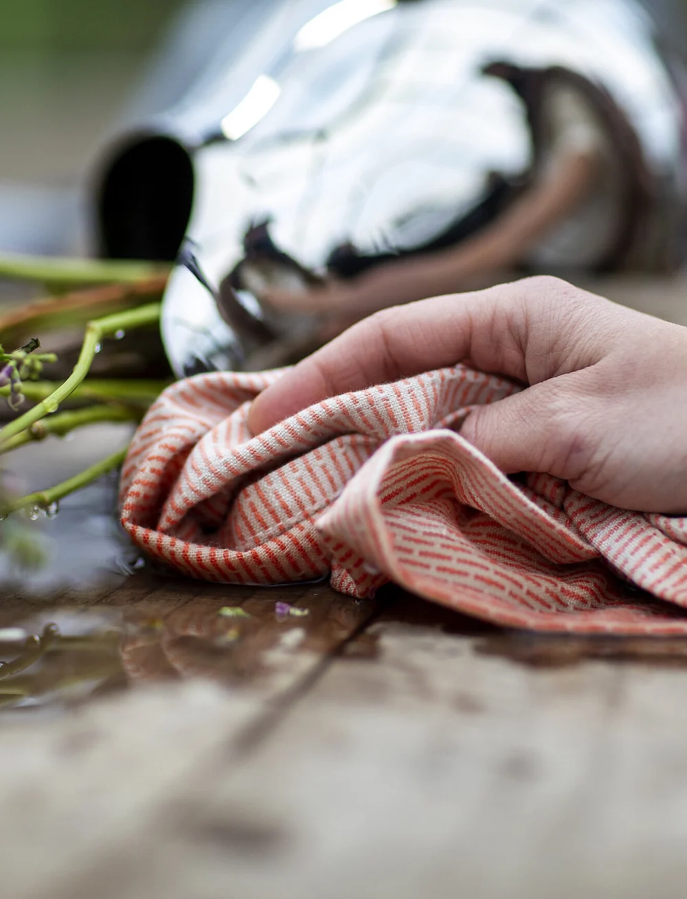 The Organic Company - Kitchen cloths 3 pack - karklude & opvaskebørster - 910 floral - 1